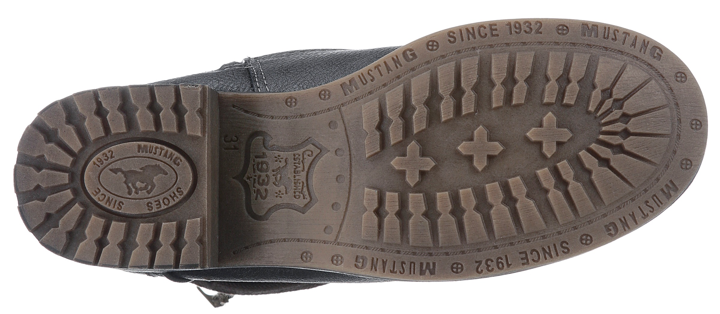 Mustang Shoes Winterboots, Schnürboots, Stiefelette, Blockabsatz, mit Reißverschluss
