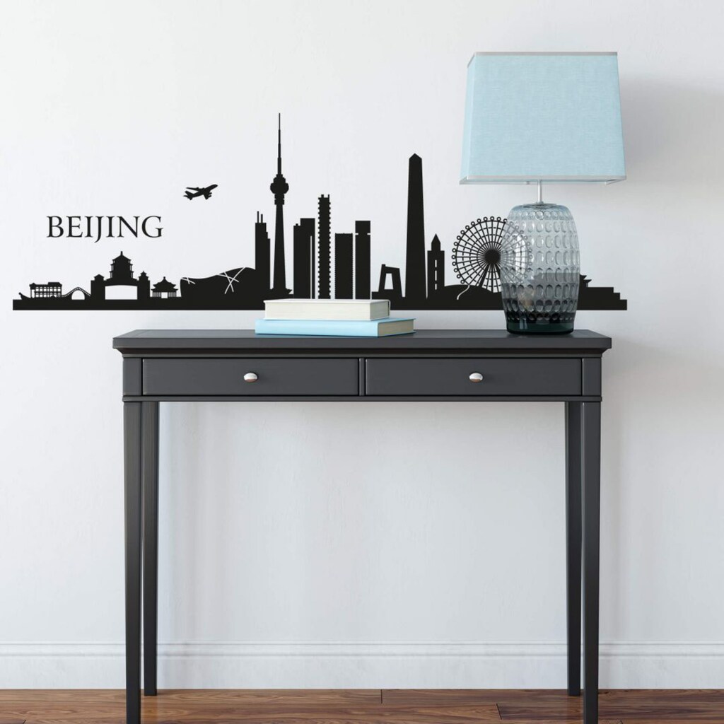 Wall-Art Wandtattoo »XXL Stadt Skyline Bejing 120cm«, (1 St.)