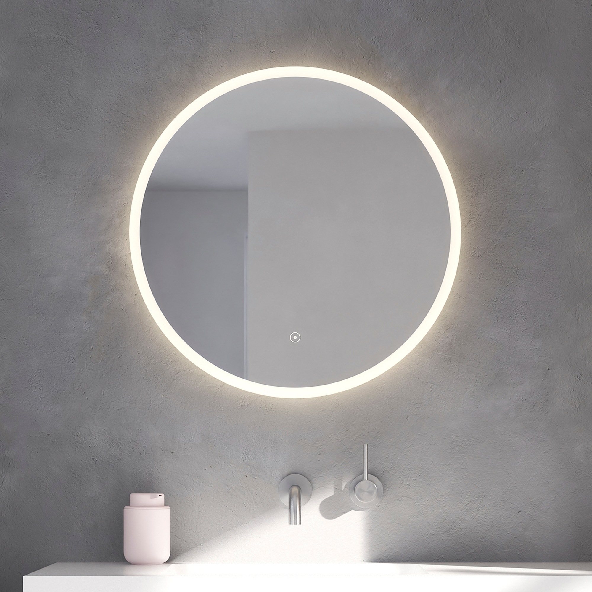 Badspiegel »Atlas Rund, Badezimmerspiegel mit LED Beleuchtung, Lichtspiegel günstig online kaufen