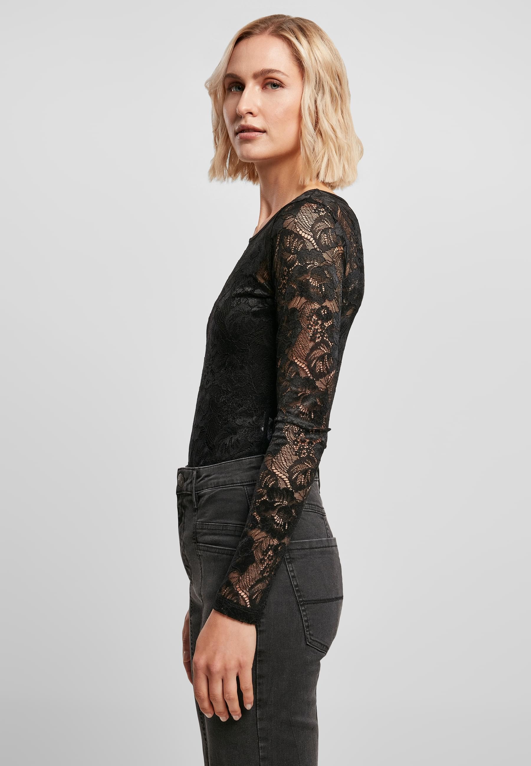 URBAN CLASSICS Body »Urban Classics Damen Ladies Lace Longsleeve Body«