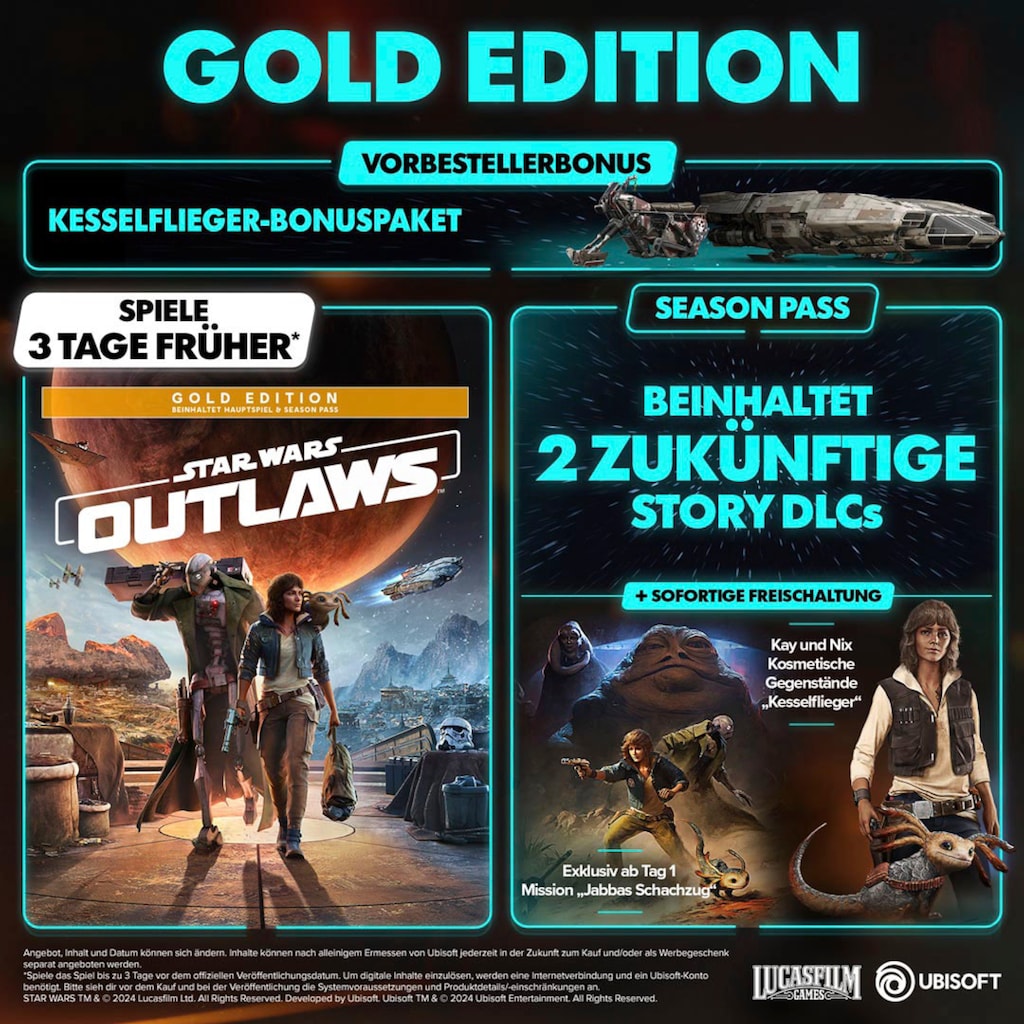 UBISOFT Spielesoftware »Star Wars Outlaws Gold Edition«, Xbox Series X