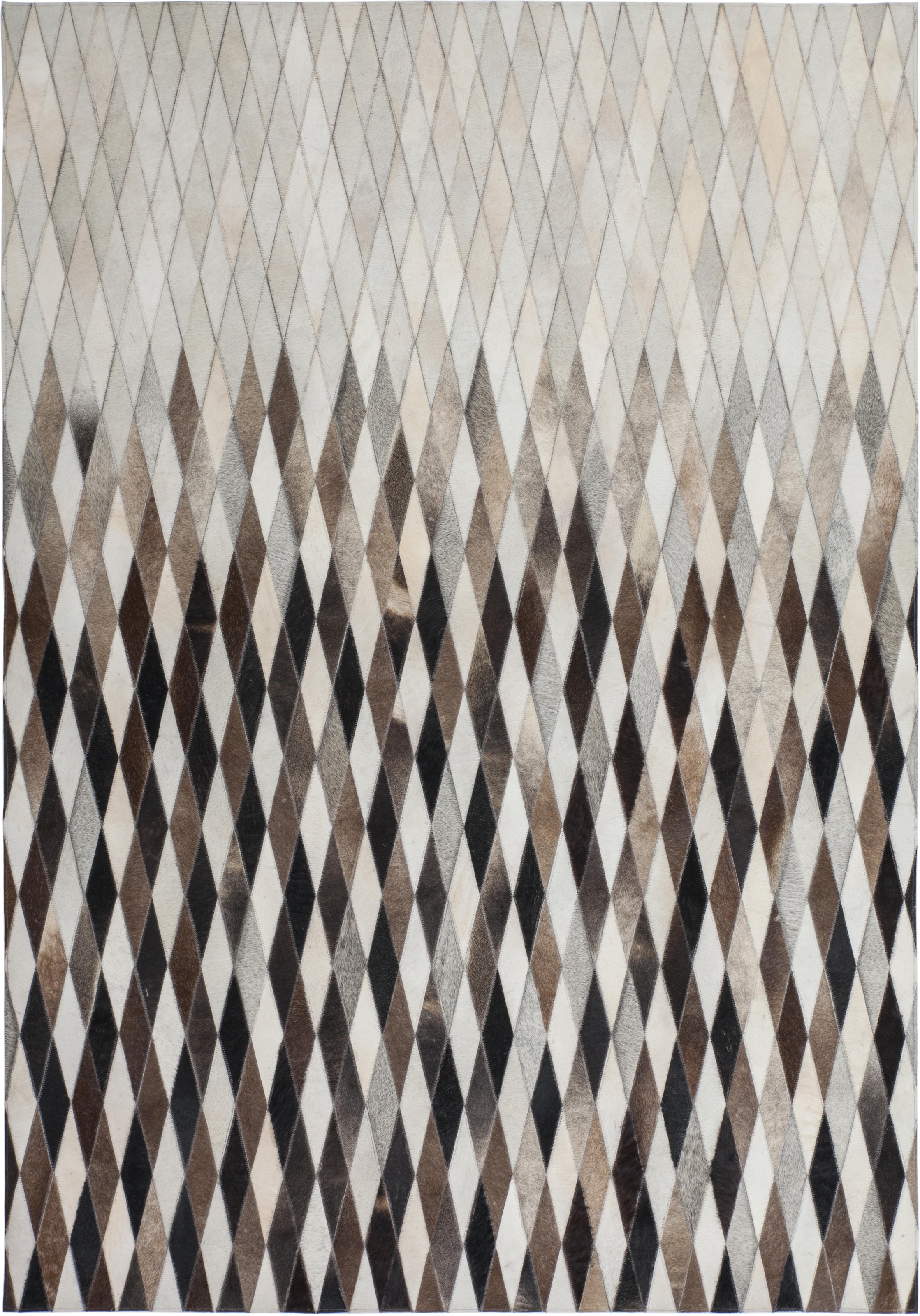 Kayoom Fellteppich »Lavish 510«, rechteckig, 8 mm Höhe, Patchwork-echtes Leder-Fell, Wohnzimmer