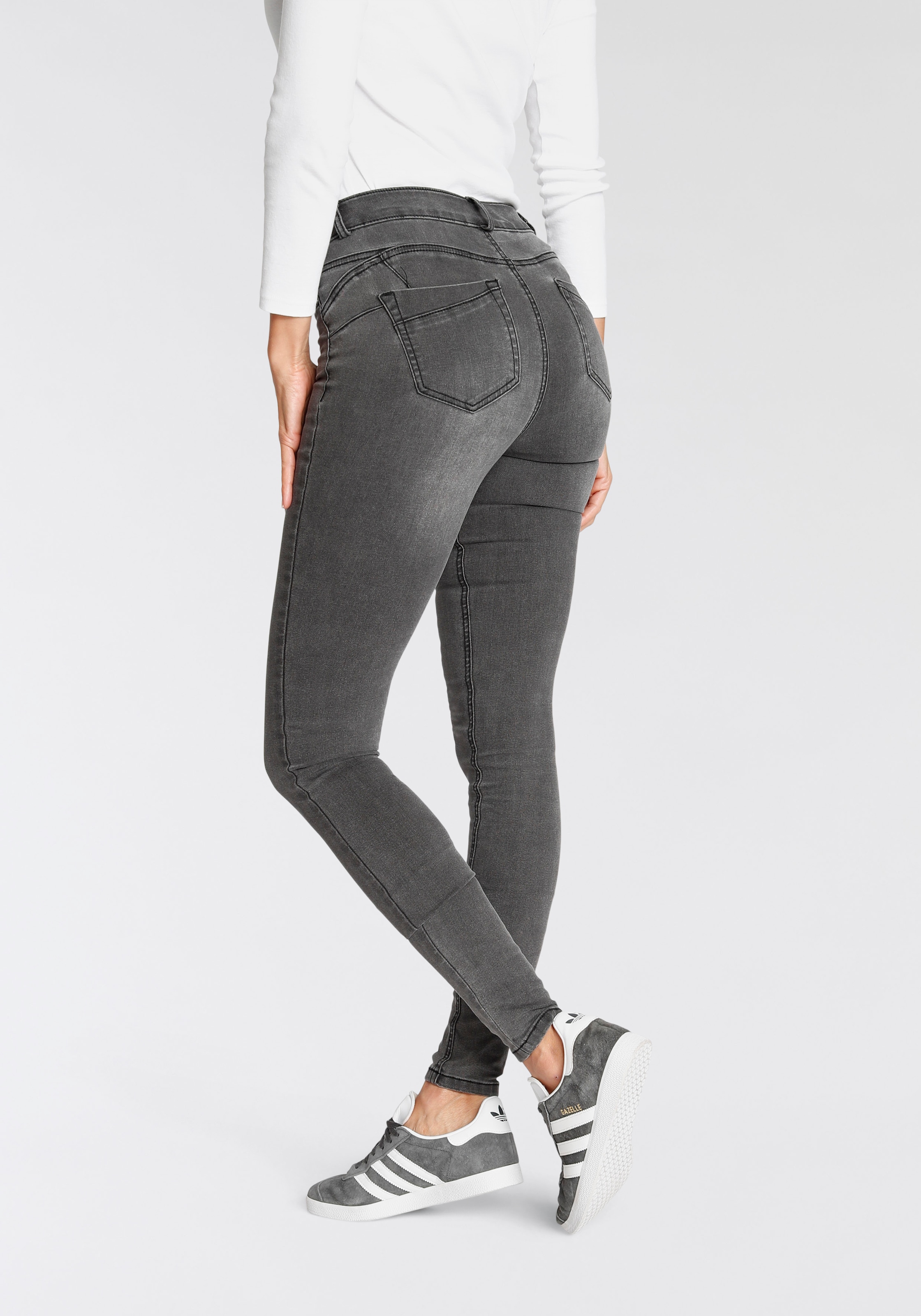 Arizona Skinny-fit-Jeans »Ultra Stretch«, High im mit Waist Online-Shop kaufen Shapingnähten