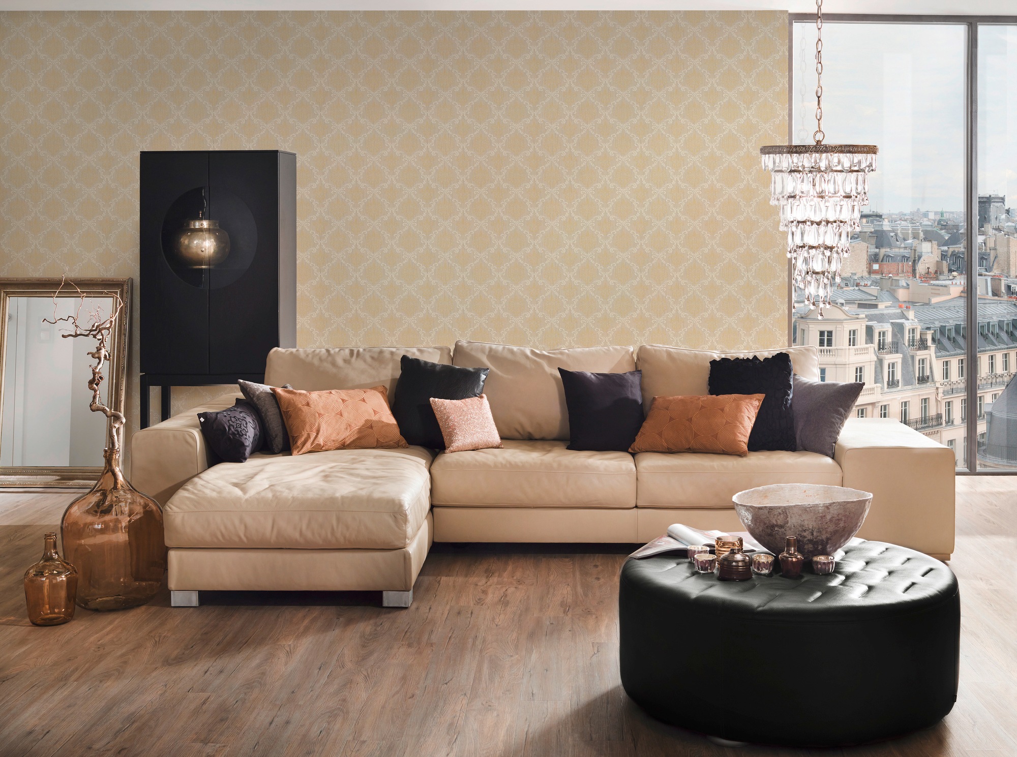 Architects Paper Textiltapete »Tessuto«, Barock-ornamental-gemustert, Tapete Barock Tapeten Wohnzimmer Schlafzimmer Küche modern Design Büro