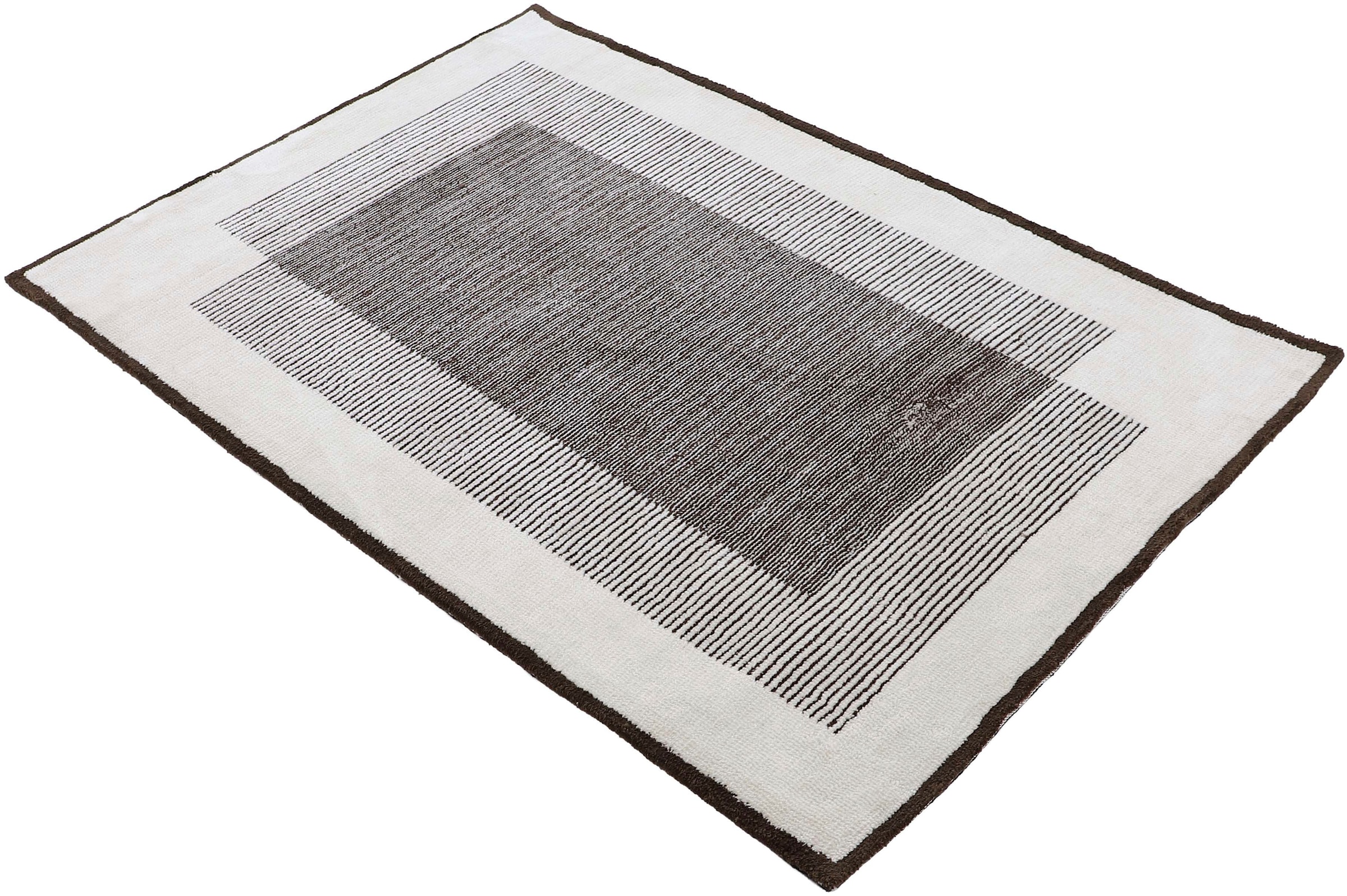 carpetfine Teppich »Holly 7«, rechteckig, 12 mm Höhe, geometrisches Design, gestreift, Hoch Tief Struktur