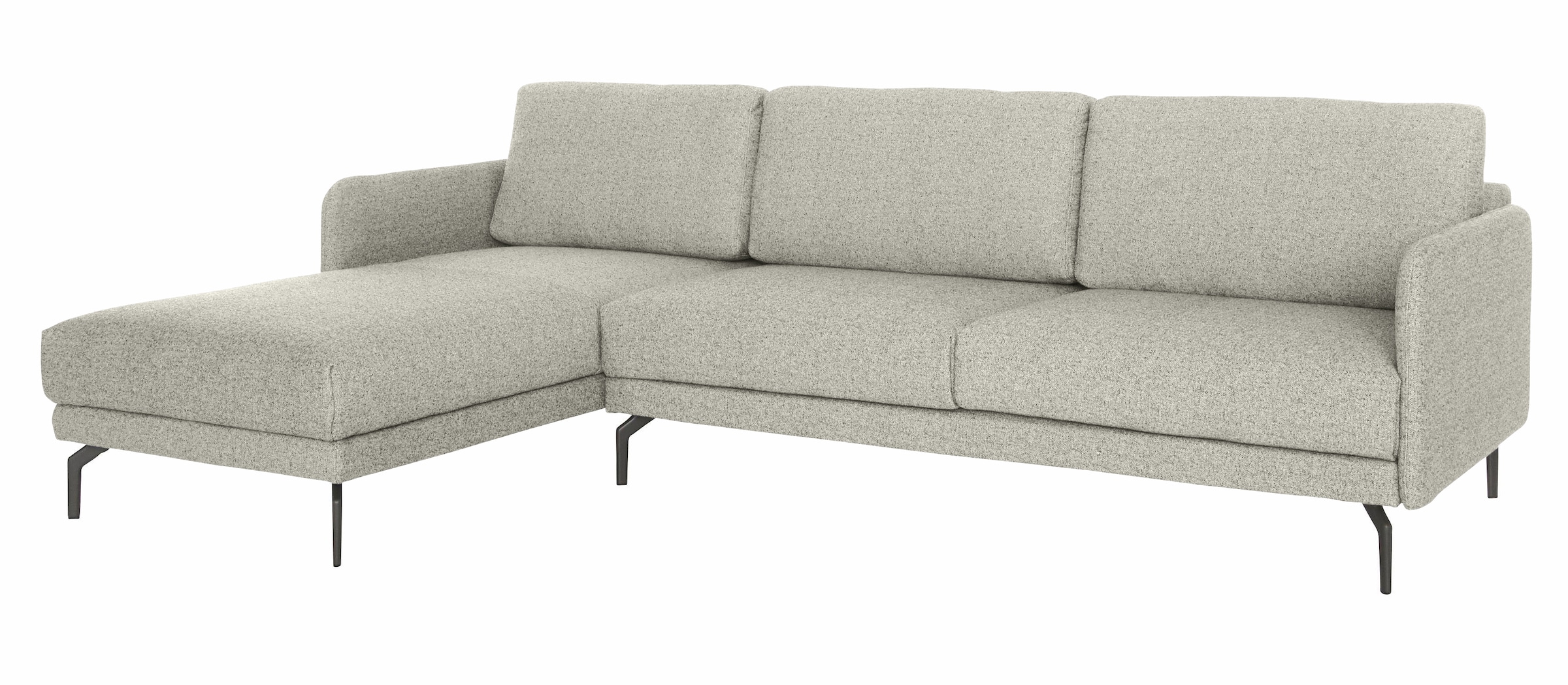 Creation BY ROLF BENZ Ecksofa »CR.450, Designecksofa, Polsterecke, L-Form«, Armlehne sehr schmal, Breite 234 cm, Alugussfüße in umbragrau