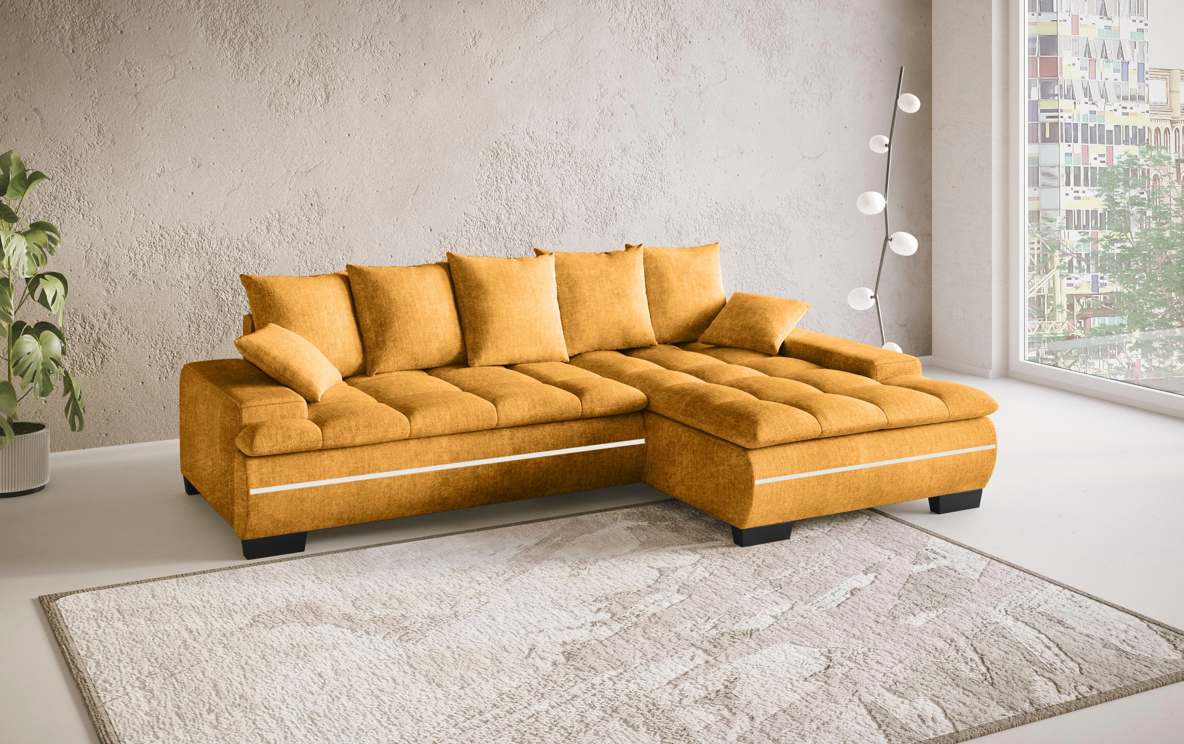 Mr. Couch Ecksofa »Haiti II, L-Form«, RGB-LED Beleuchtung, Kaltschaum, wahl günstig online kaufen