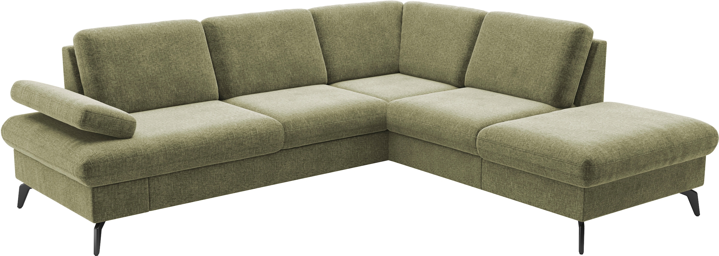 sit&more Ecksofa »Morris Jubi L-Form«, inkl. Armteilfunktion und 1 Zierkissen, wahlweise mit Bettfunktion