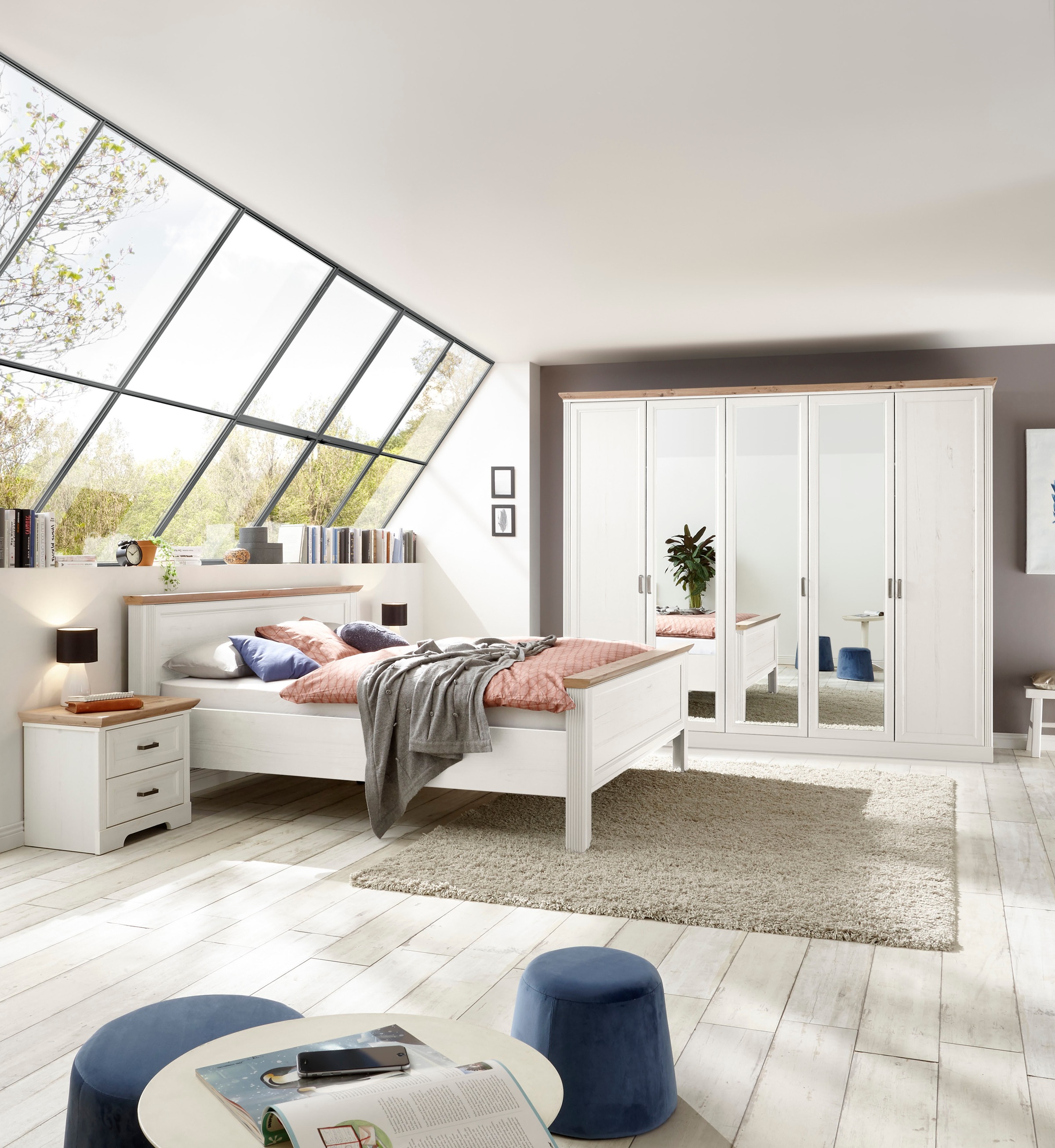 6. Bild von Schlafkontor Bett »Jasmin«, im Landhaus Stil