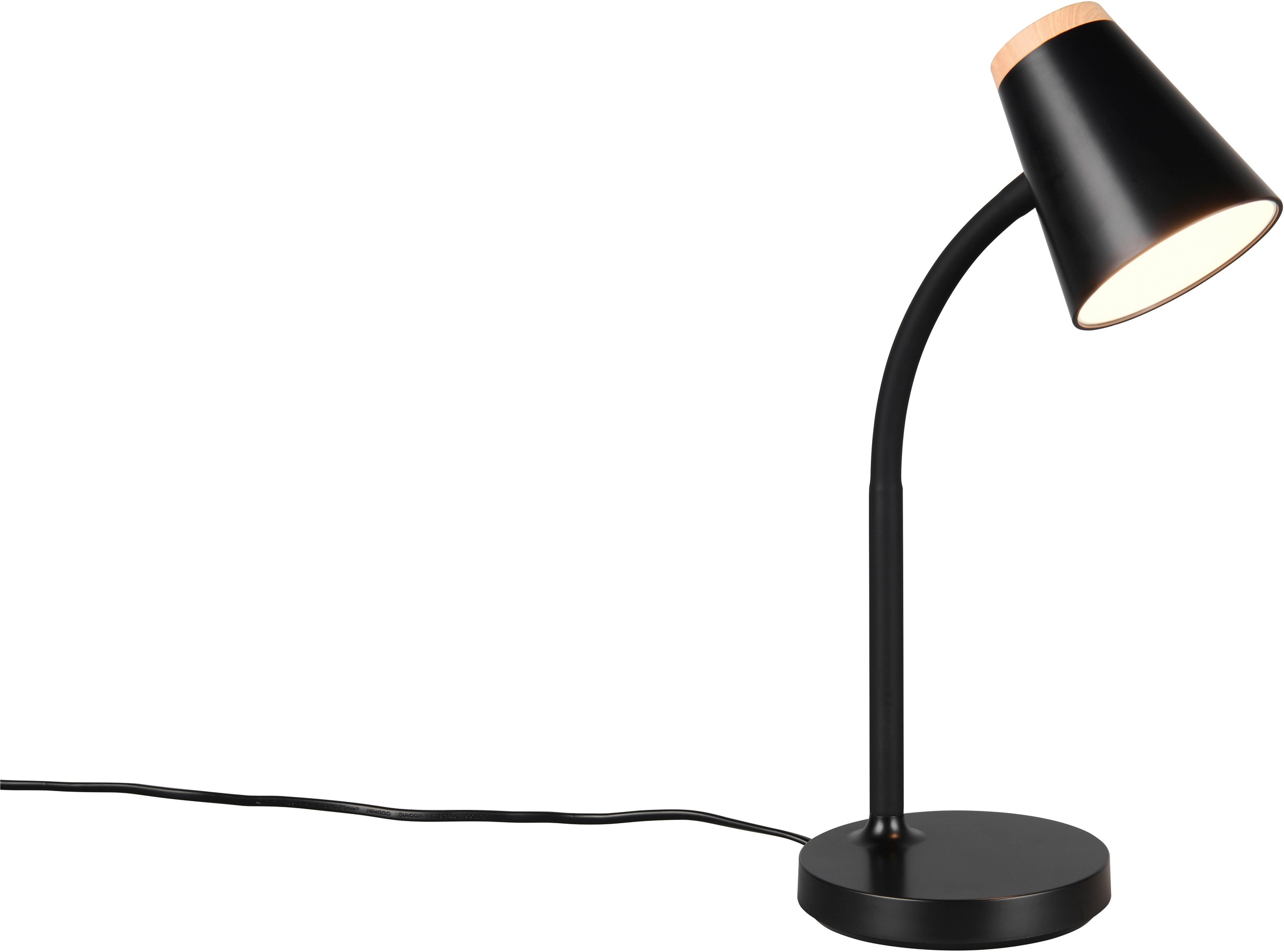REALITY Leuchten LED Tischleuchte »PONGO, LED Tischleuchte m. Kippschalter, 4,5W 500 Lumen 3000K warmweiß«, 1 flammig, Leuchtmittel LED-Board | LED fest integriert, flexibel verstellbare Leselampe, Schreibtischlampe Höhe 36cm