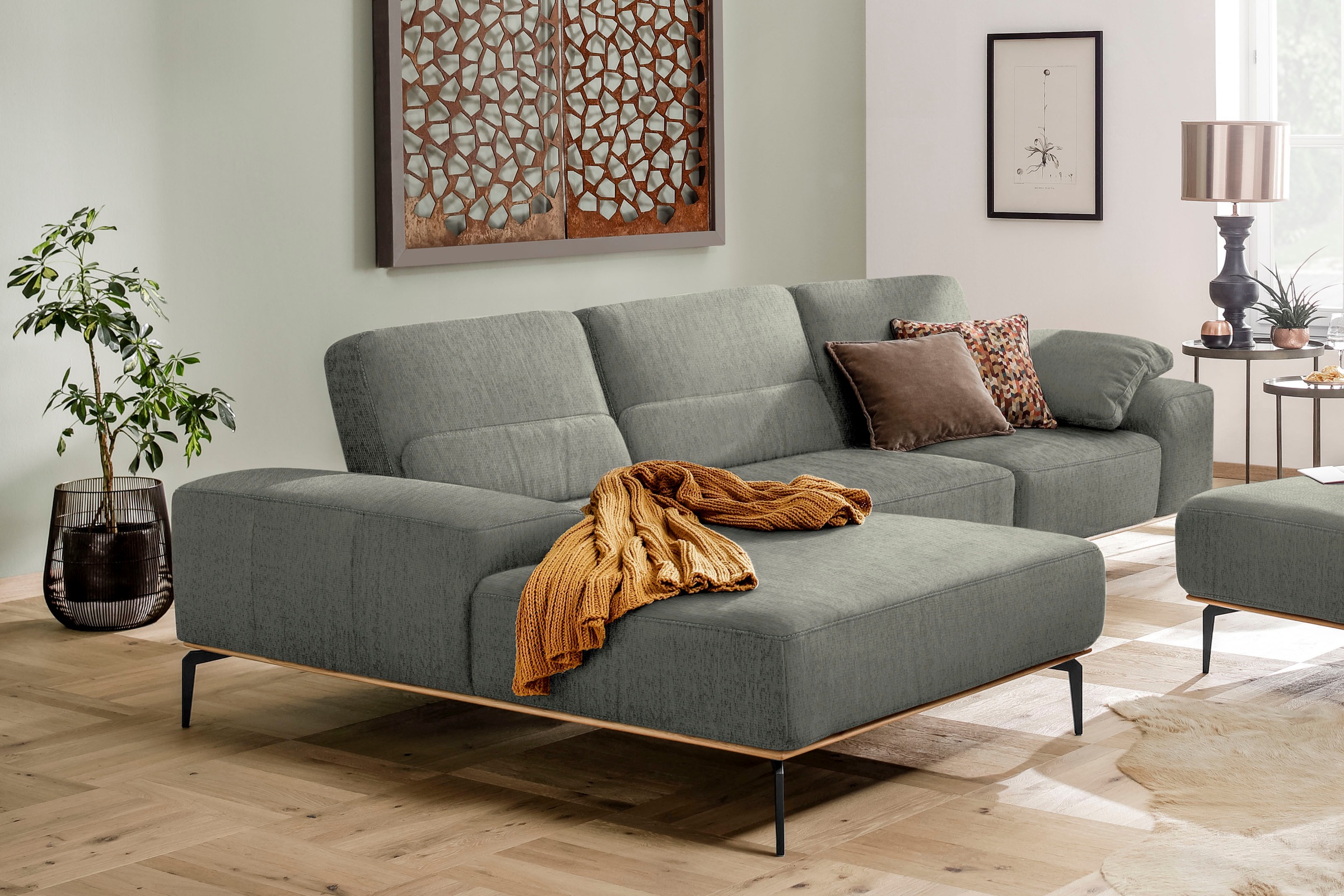 W.SCHILLIG Ecksofa "run, Designsofa mit tollem Sitzkomfort, bequem, L-Form" günstig online kaufen