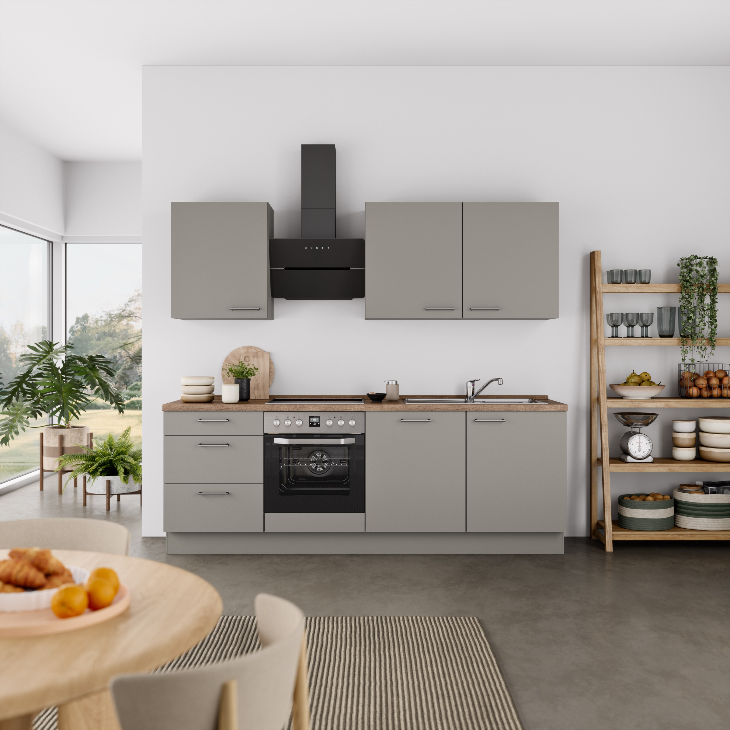 nobilia® Küchenzeile »"Laser II", Ausrichtung wählbar, Breite 240 cm« vormo günstig online kaufen