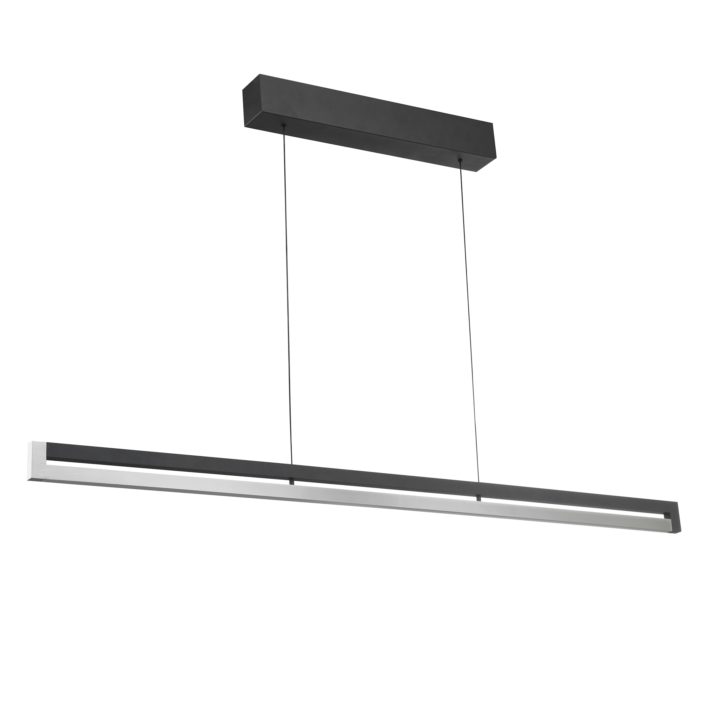 lumiCouture LED Pendelleuchte »Pulse« LED-Modul 1 Stk. Warmweiß 122 x 7 x 180 cm, 4400 lm, 2700K, dimmbar, Aluminium gebürstet/schwarz