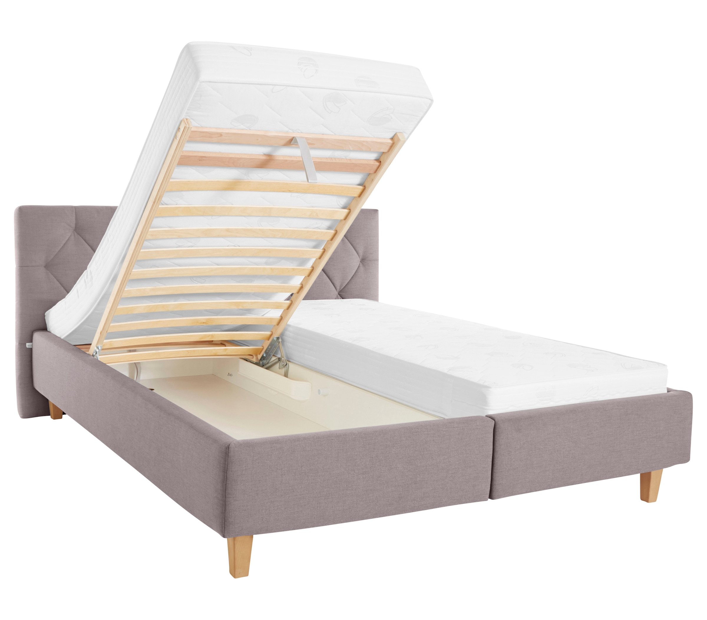 Guido Maria Kretschmer Home&Living Polsterbett »Sunley 100«, Kreuzsteppung, Kopfteilhöhe 102 cm, ohne oder mit Matratze/Lattenrost
