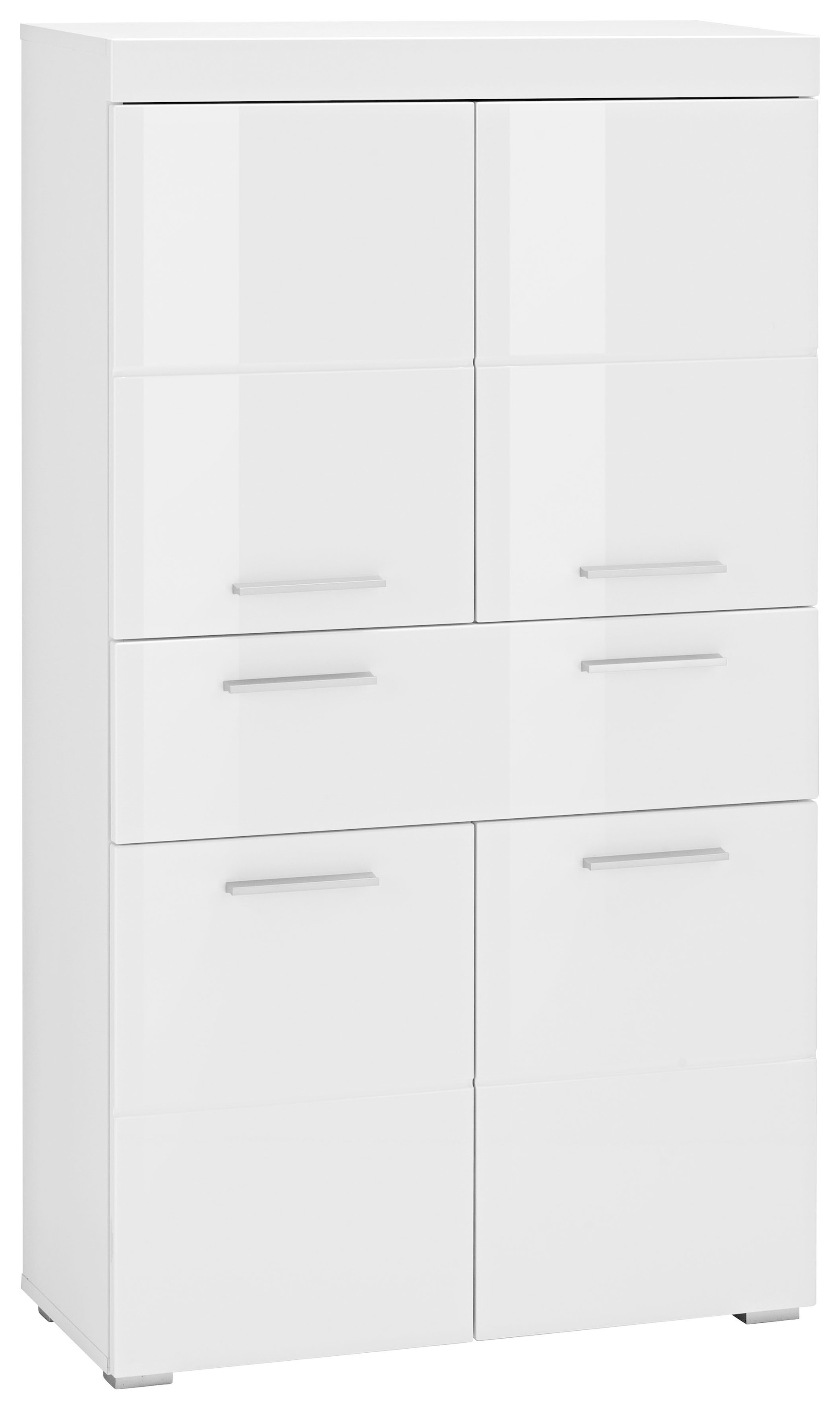 welltime Midischrank »Avena« Standschrank mit 4 Türen, 1 Schublade - (B/T/H) 73/31/130 cm