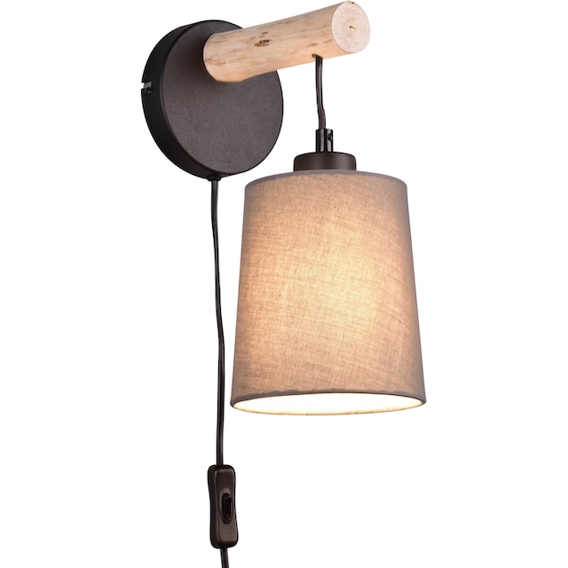 andas Wandleuchte »Pitholm«, 1 flammig-flammig, Wandlampe aus  naturbelassenem Echtholz mit Stoffschirm, FLEX Connect online bestellen