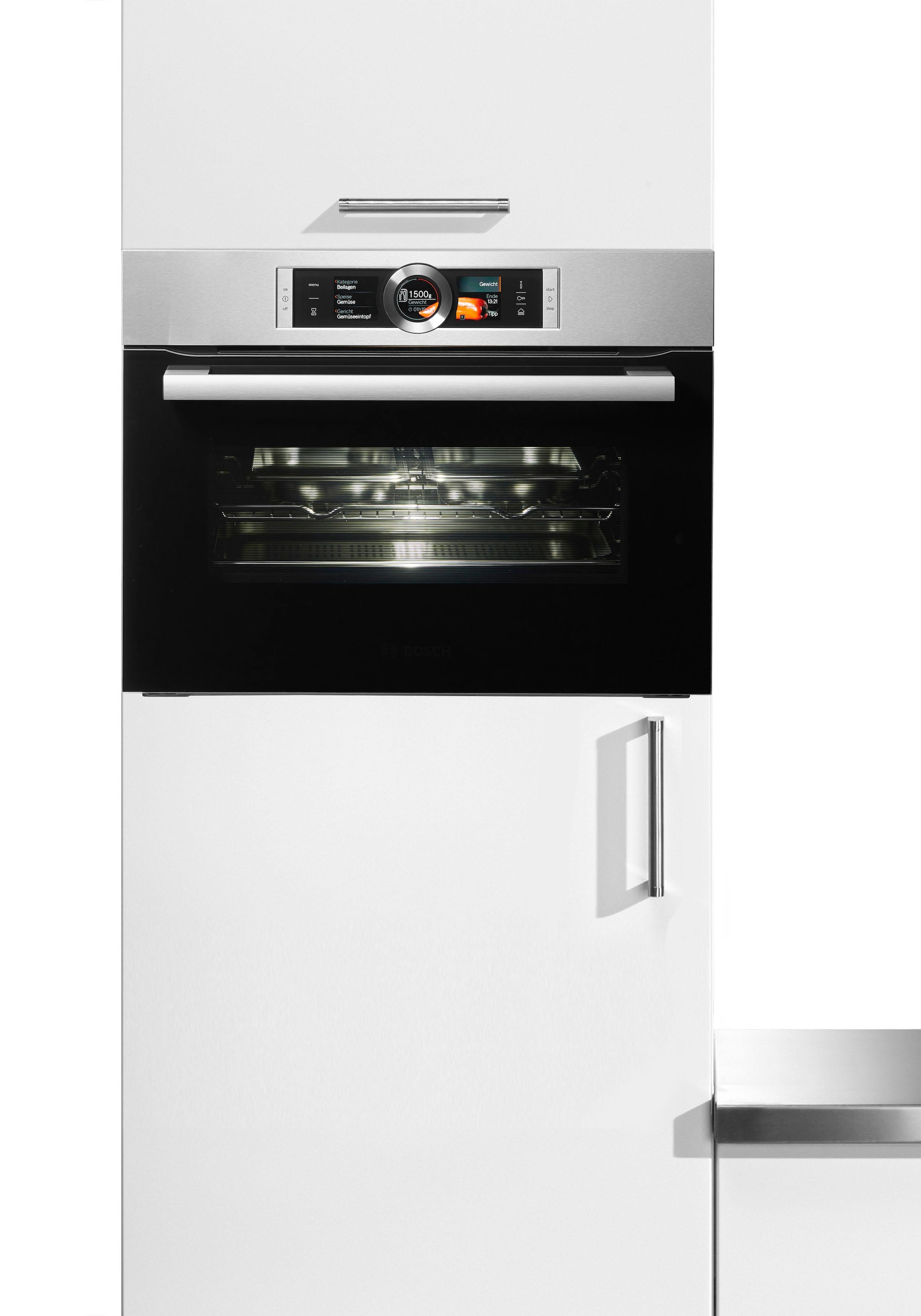 Bild von BOSCH Dampfbackofen »CSG636BS3«, 8, CSG636BS3, mit Teleskopauszug nachrüstbar, ecoClean Direct, mit softClose