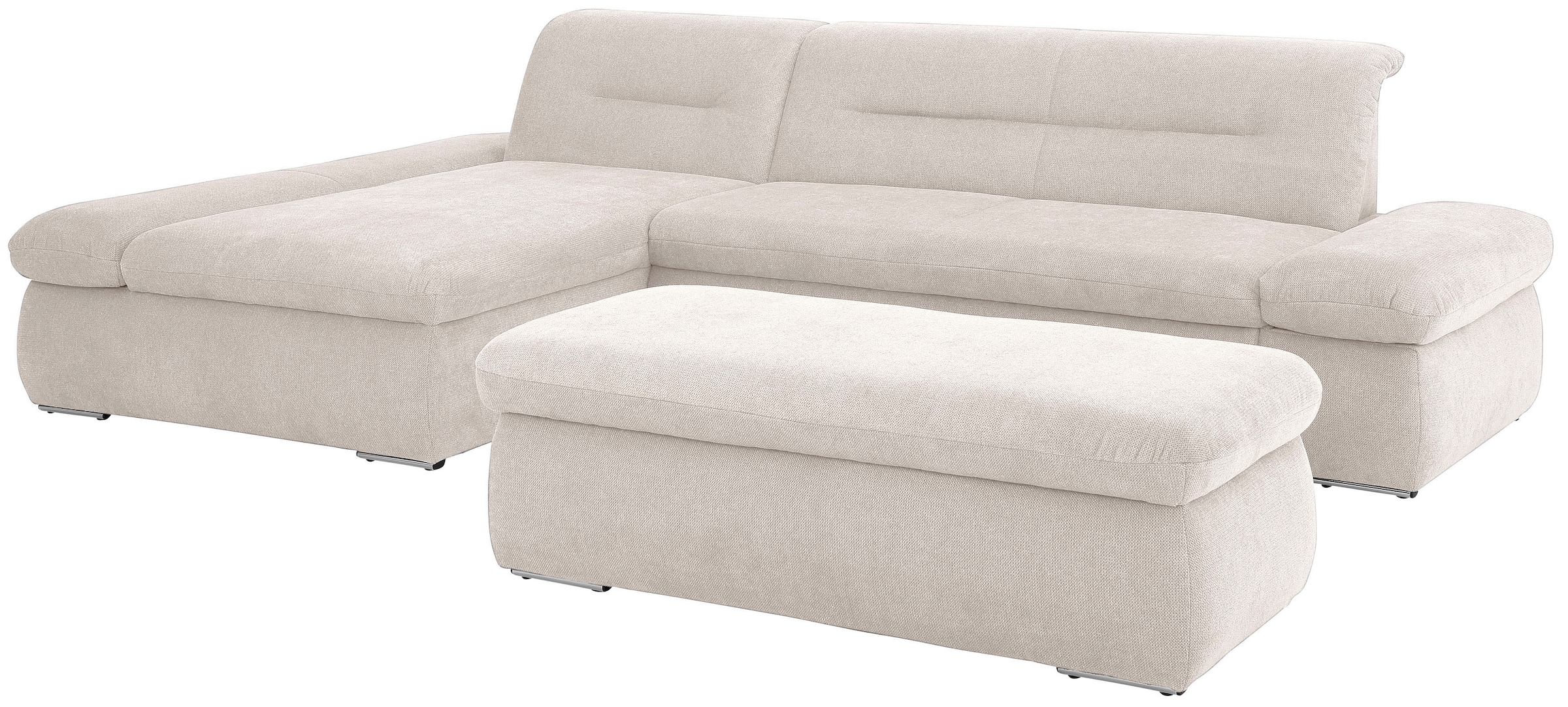 INOSIGN Ecksofa »Avesa L-Form«, Wahlweise mit Armteilvertsellung und Bettfunktion, B/T/H: 300/172/80cm