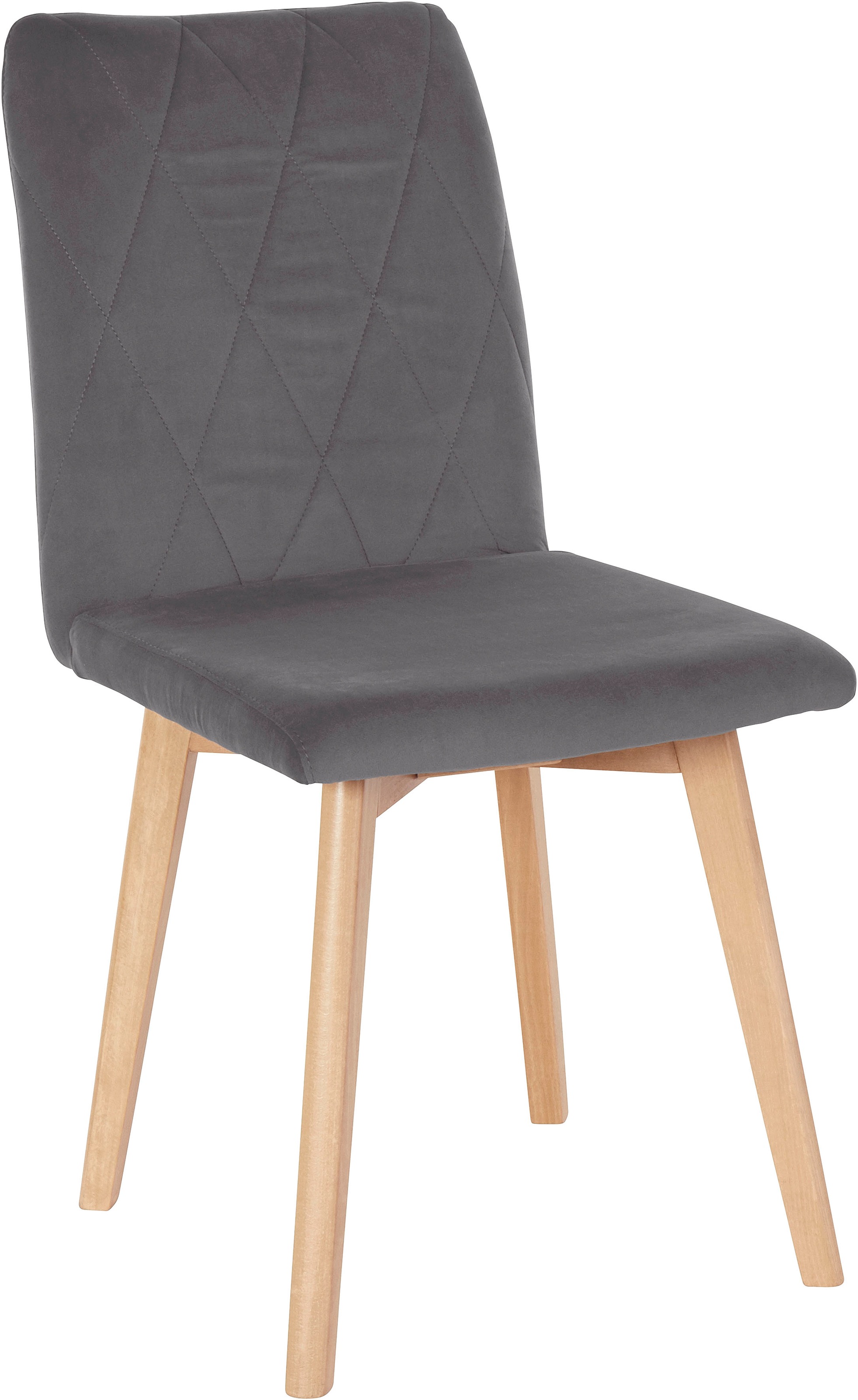 Home affaire 4-Fußstuhl »Brest« (Set) 2 Stk.Sitz und Rücken gepolstert, Rau günstig online kaufen