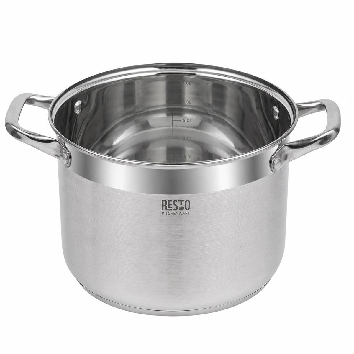 RESTO Kitchenware Topf-Set »LIBRA, spülmaschinengeeignet« Set, 1x Soßentopf Ø 16 cm m. Deckel, 4x Kochtopf Ø 18/20/22/24 cm m. Deckel, 10 tlg. Edelstahl 18/10