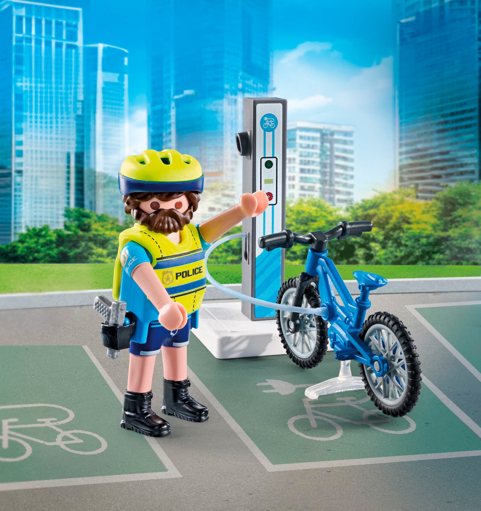 Playmobil® Konstruktions-Spielset »Polizei Fahrradstreife (71732), Playmobil Action Heroes«, (15 St.), Made in Europe