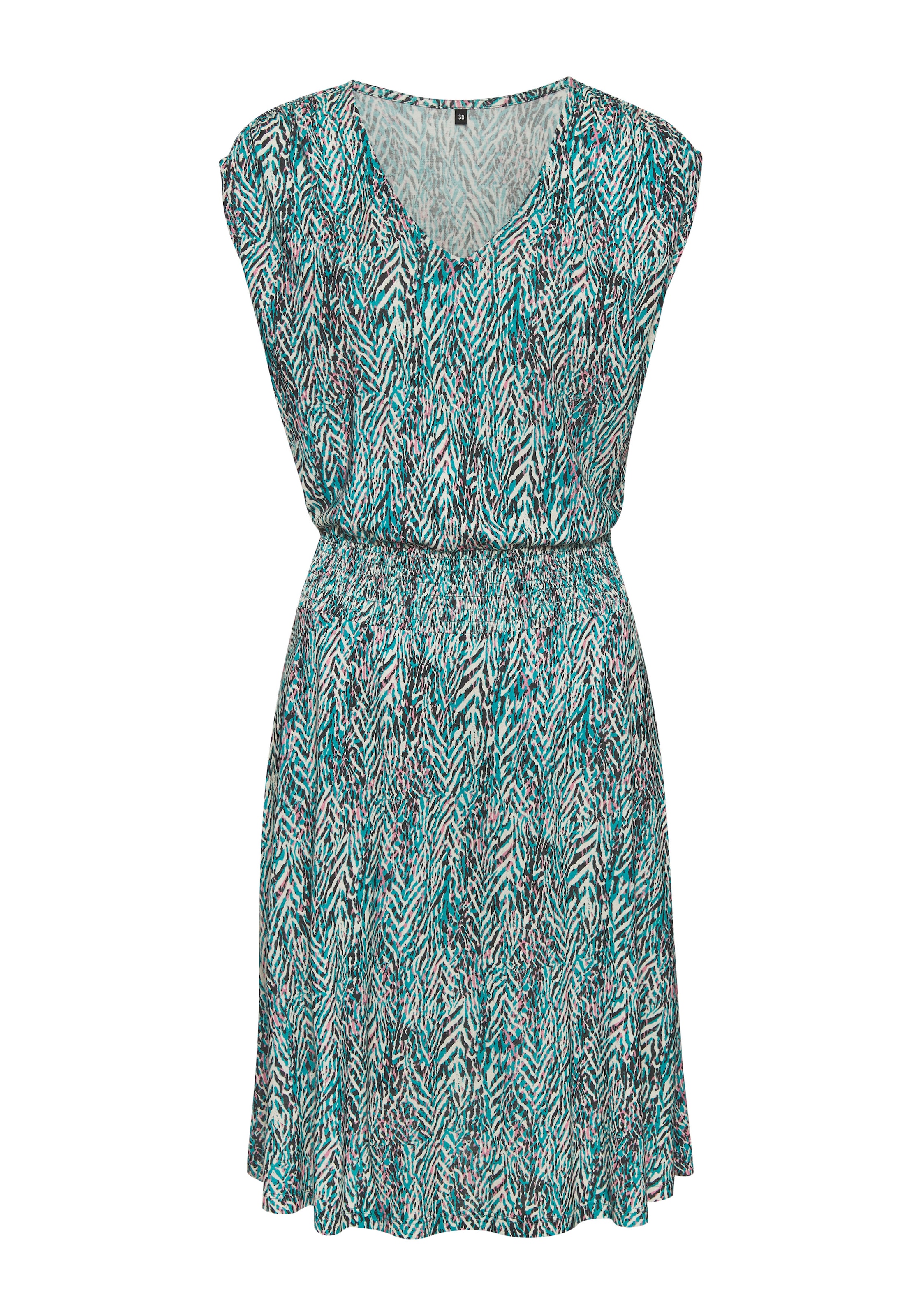 Vivance Sommerkleid, mit Alloverdruck, kurzes Jerseykleid, casual