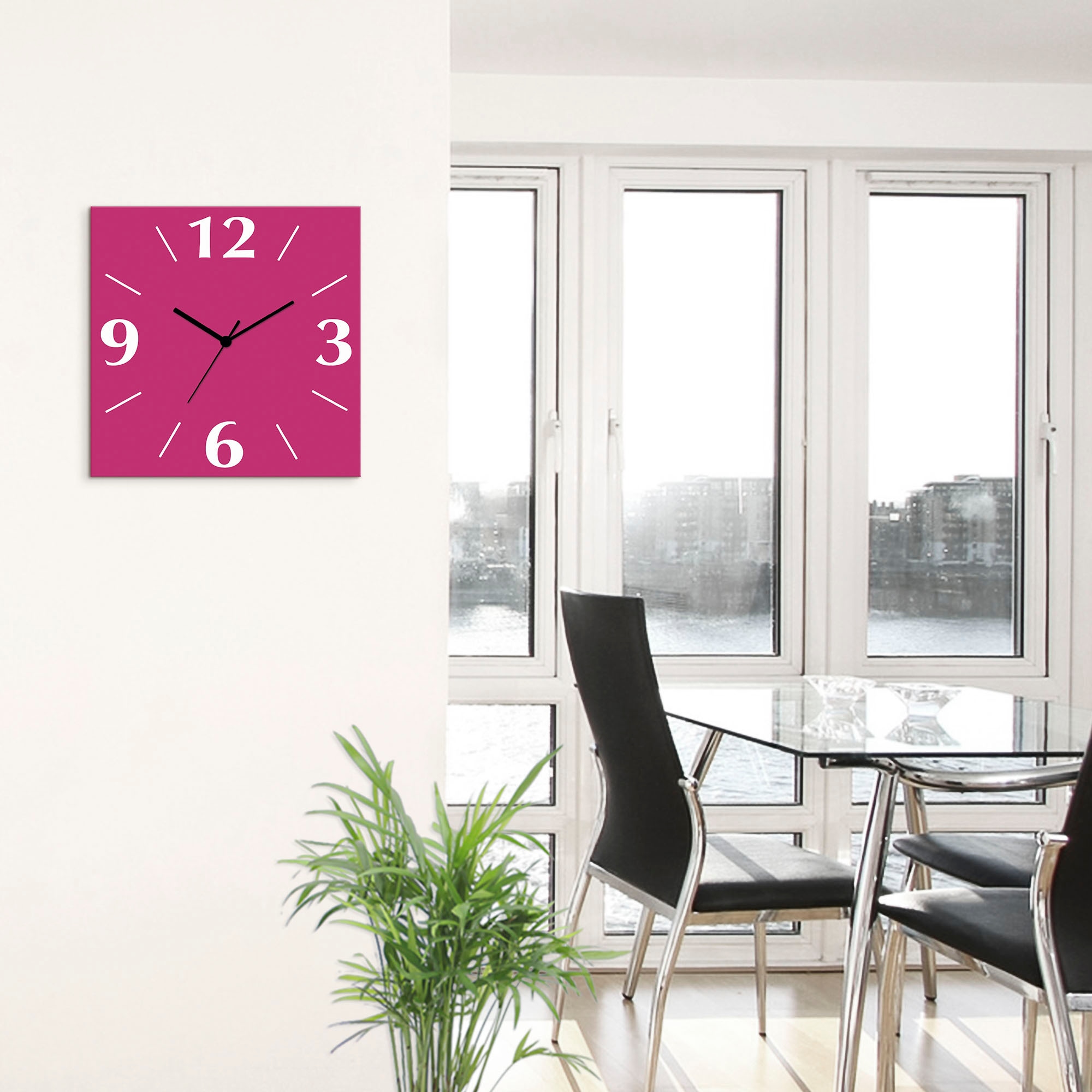 Artland Wanduhr »Uni Trendfarben« wahlweise mit  Quarz- oder Funkuhrwerk, lautlos ohne Tickgeräusche