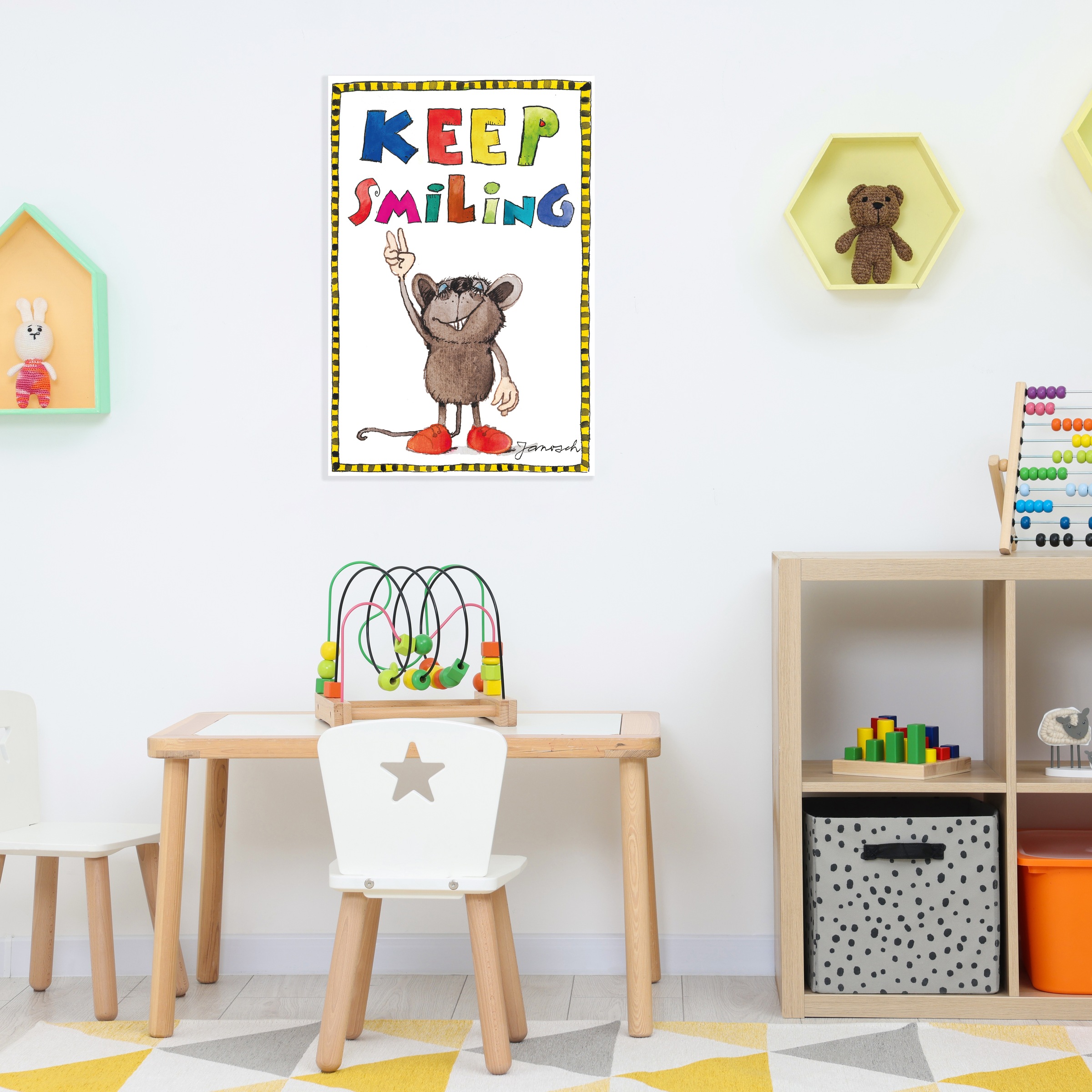 LuckyLinde Wanddekoobjekt »Die kleine Maus« Exklusive JANOSCH Kindermotive, Stahlschild