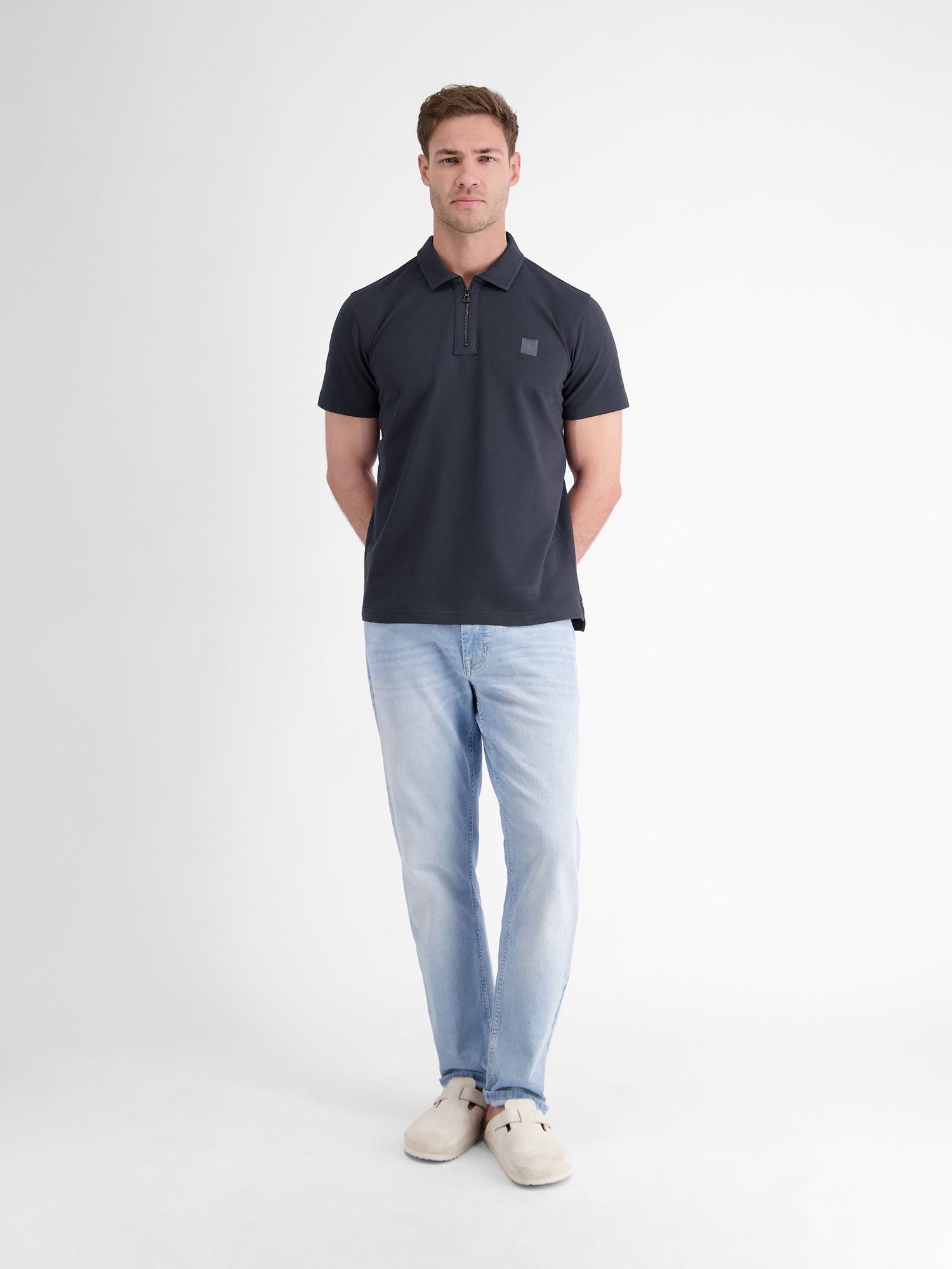 LERROS Poloshirt »LERROS Herren Poloshirt mit Reißverschlusskragen«