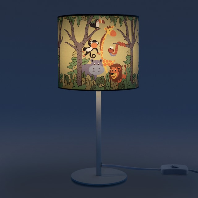 Paco Home Tischleuchte »Diamond 638«, 1 flammig-flammig, Kinderlampe LED  Kinderzimmer, Dschungel Tier-Motiv, Tischleuchte E14 online kaufen