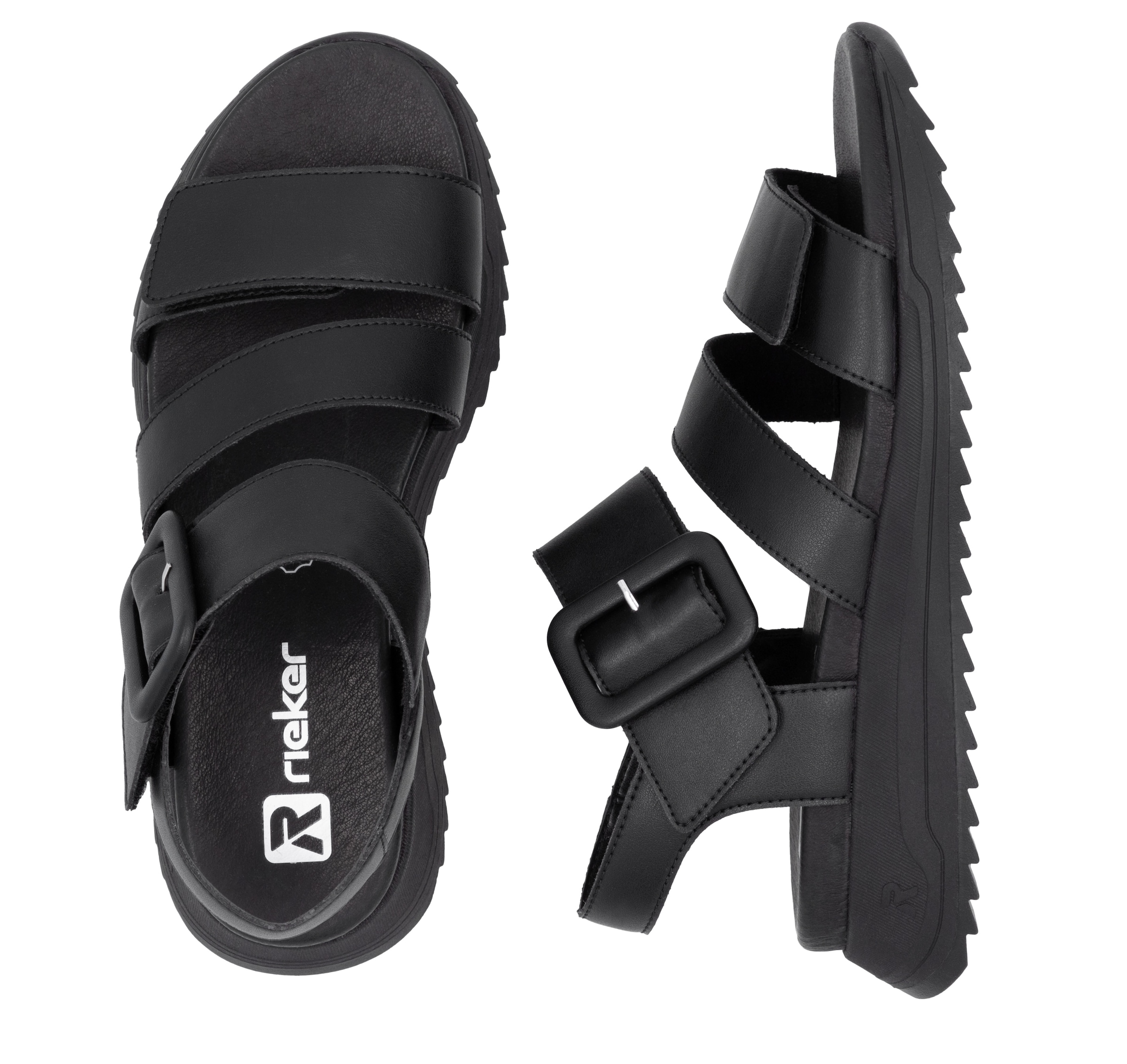 RIEKER Sport Riemchensandale, Sommerschuh, Klettschuh, Outdoorsandale mit weichem Fußbett
