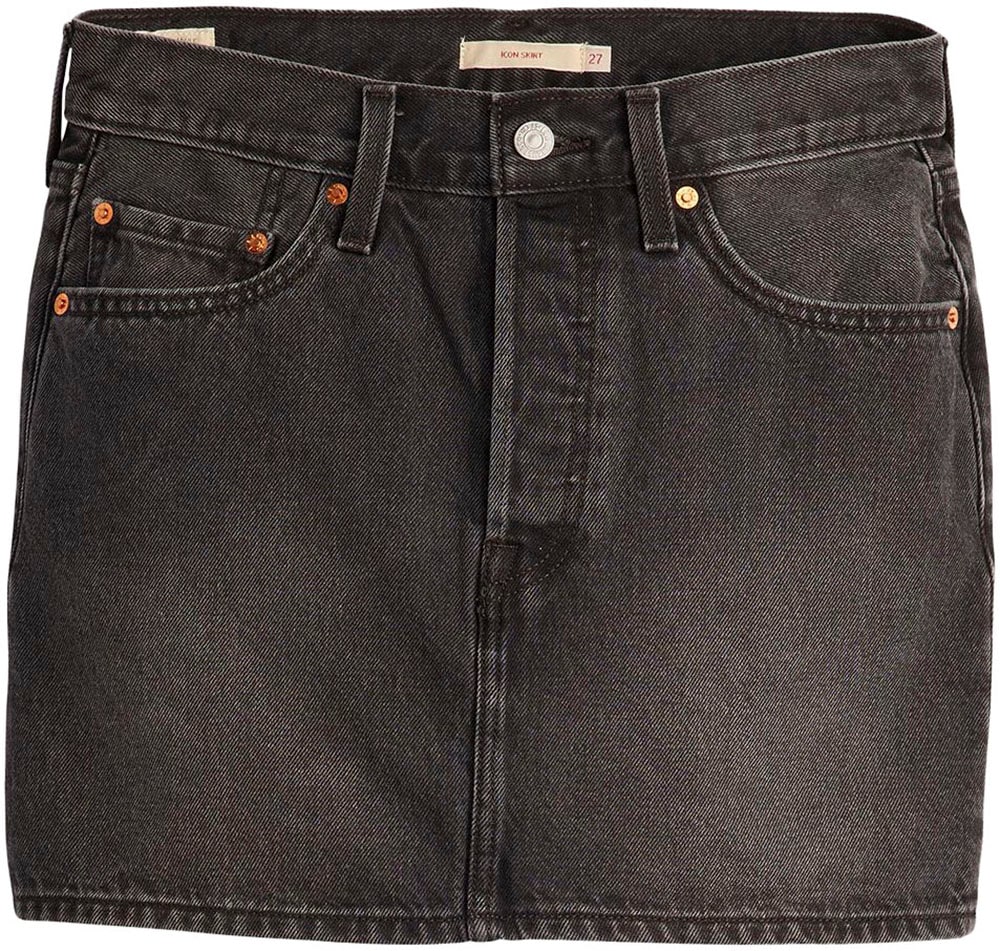 Levi's® Jeansrock »ICON SKIRT«, mit Used-Effekten und ausgefransten Kanten
