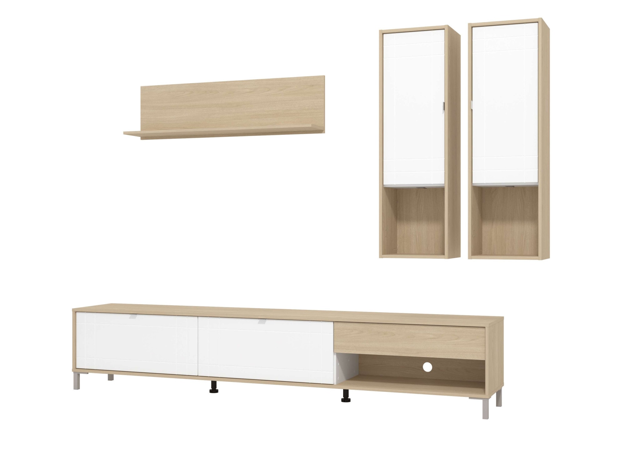 Home affaire Wohnwand »Cambridge Anbauwand, Wohnkombination, Wohnzimmer-Set,« 4 Stk. tlg.