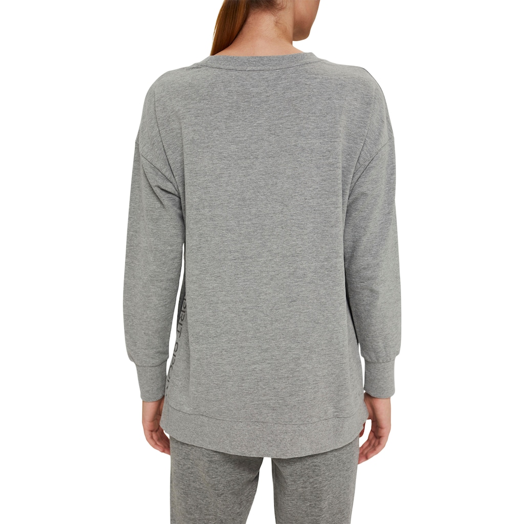 esprit sports Sweatshirt, mit Rippblende am Ausschnitt