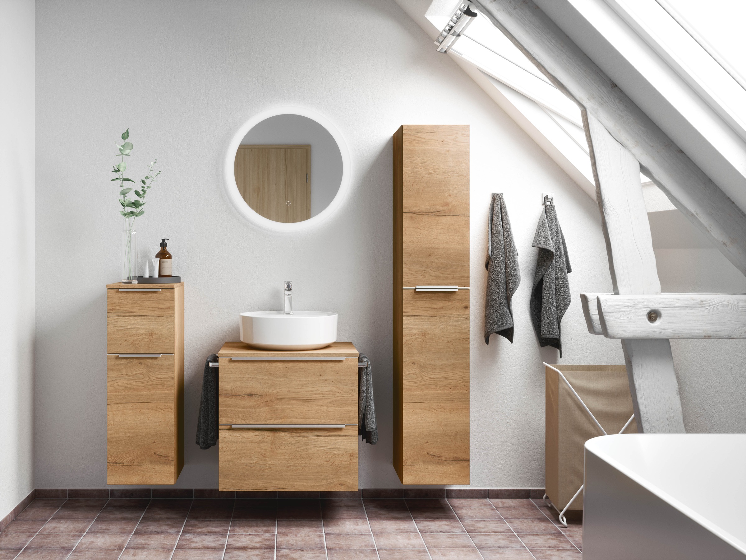 nobilia® Badmöbel-Set »Alvene« vormontiert, mit Soft-Close, 2 Stk. tlg. günstig online kaufen