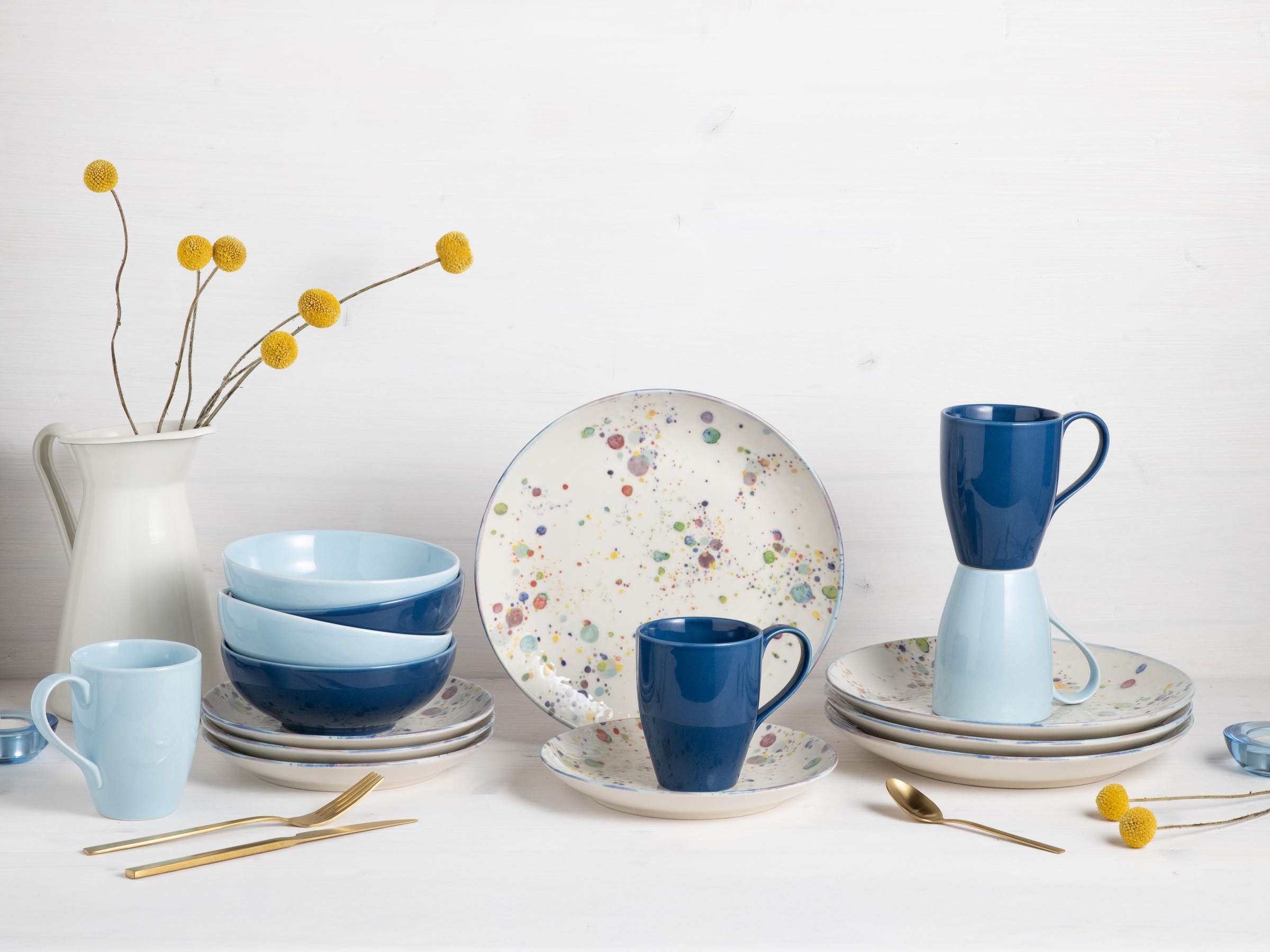CreaTable Kombiservice »Candy Drops, Kombi-Service 16-tlg.« Unregelmäßige b günstig online kaufen