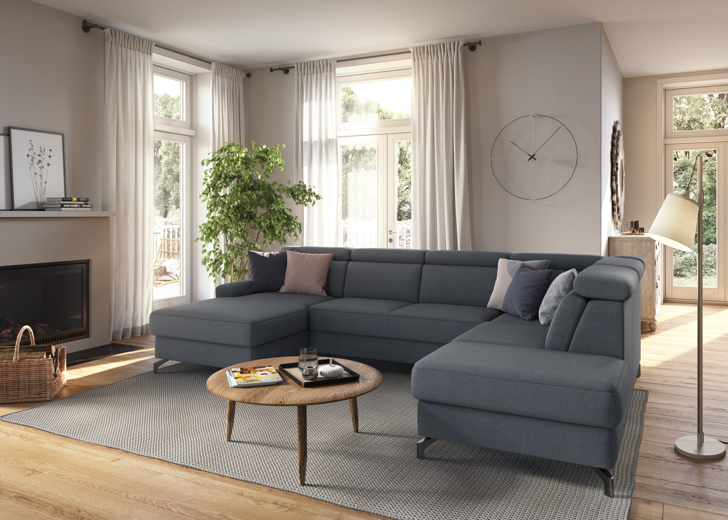 sit&more Wohnlandschaft »Scarlett U-Form« inklusive Kopfteilverstellung, wa günstig online kaufen