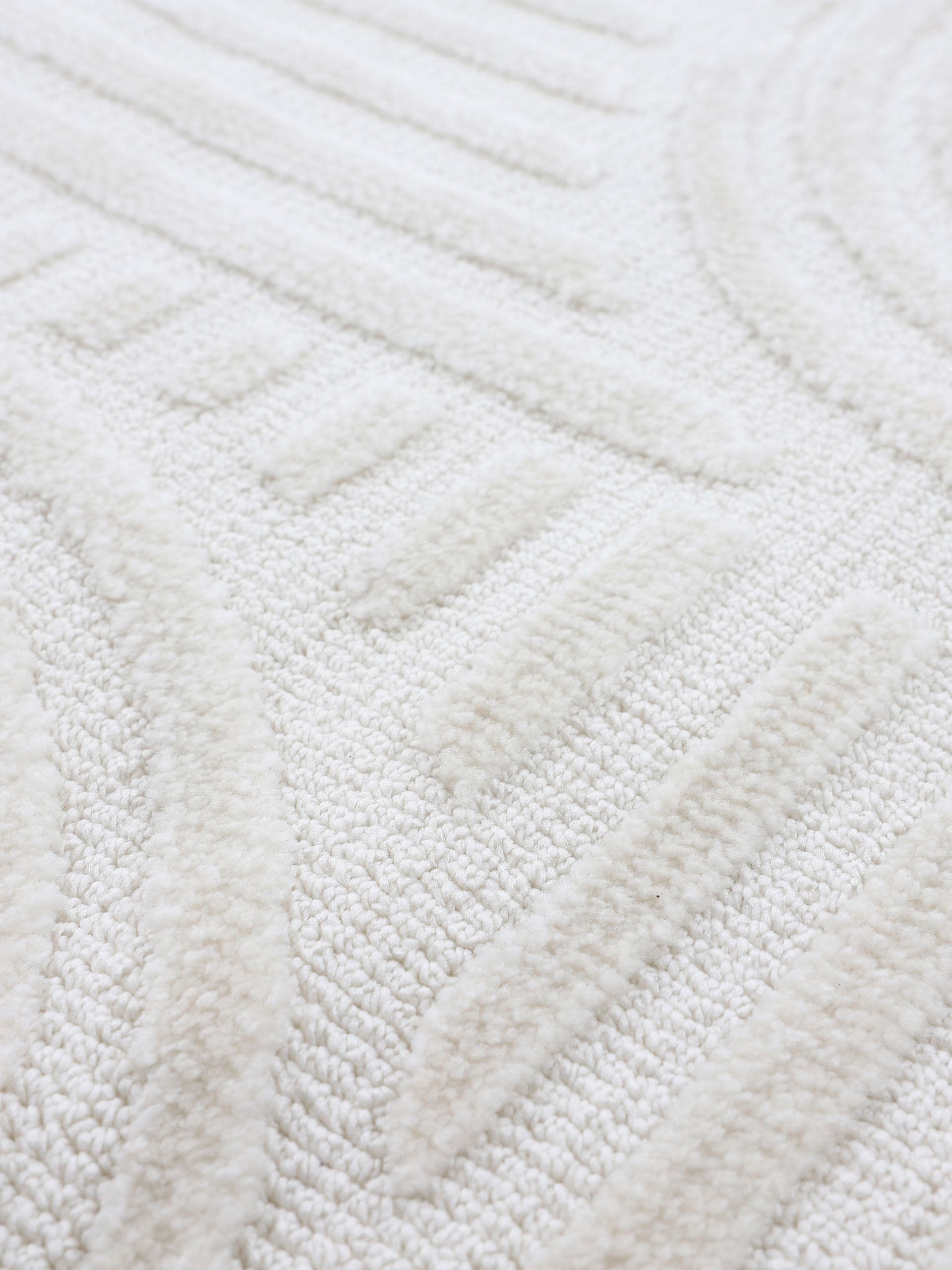 carpetfine Teppich »Holly 4 - Soft Touch Microfaser Teppich«, rechteckig, 12 mm Höhe, Boho Scandi, weiche dichte getuftete Hoch-Tief-Struktur, Wohnzimmer
