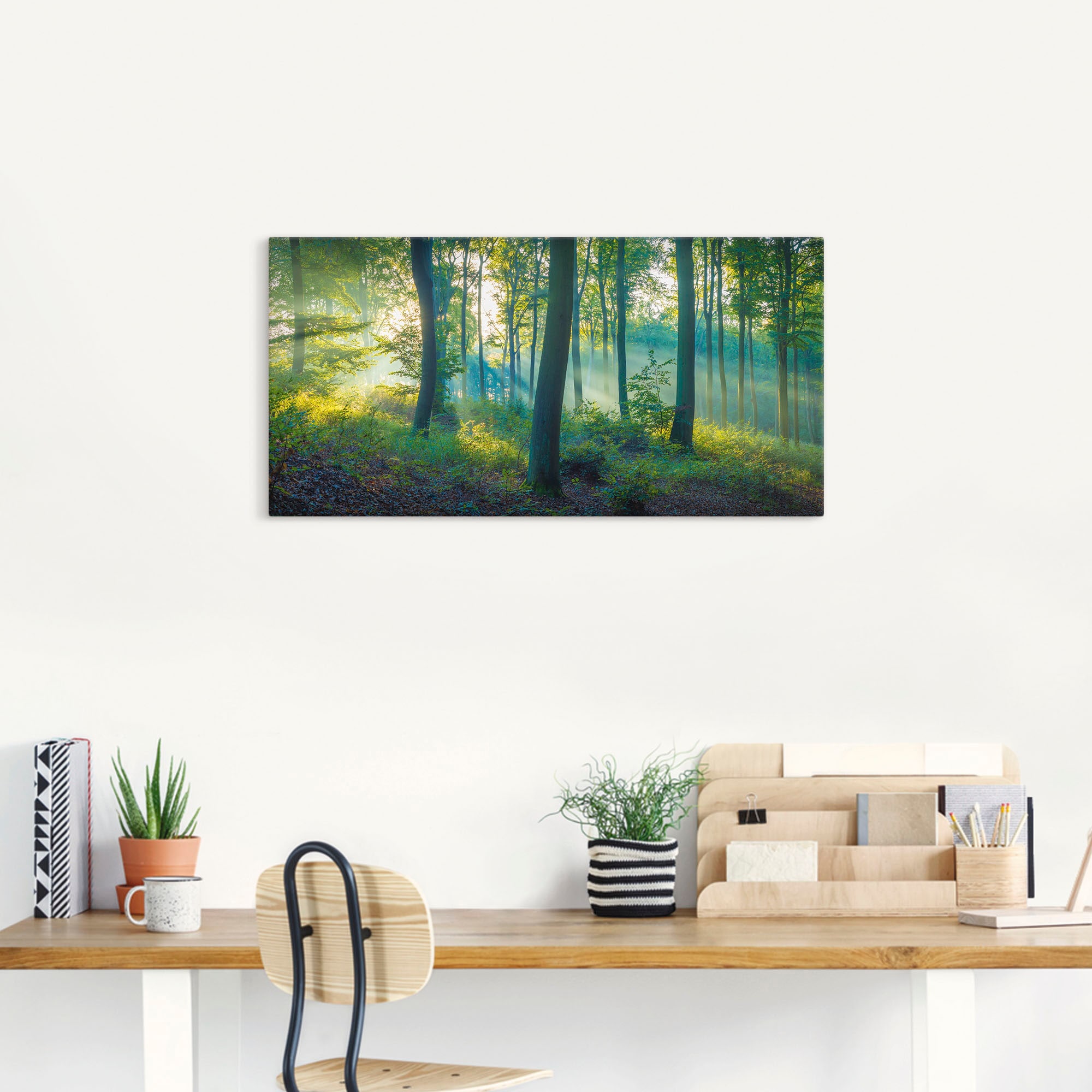 Artland Wandbild »Wald Panorama« Waldbilder 1 Stk. tlg. als Alubild, Outdoo günstig online kaufen