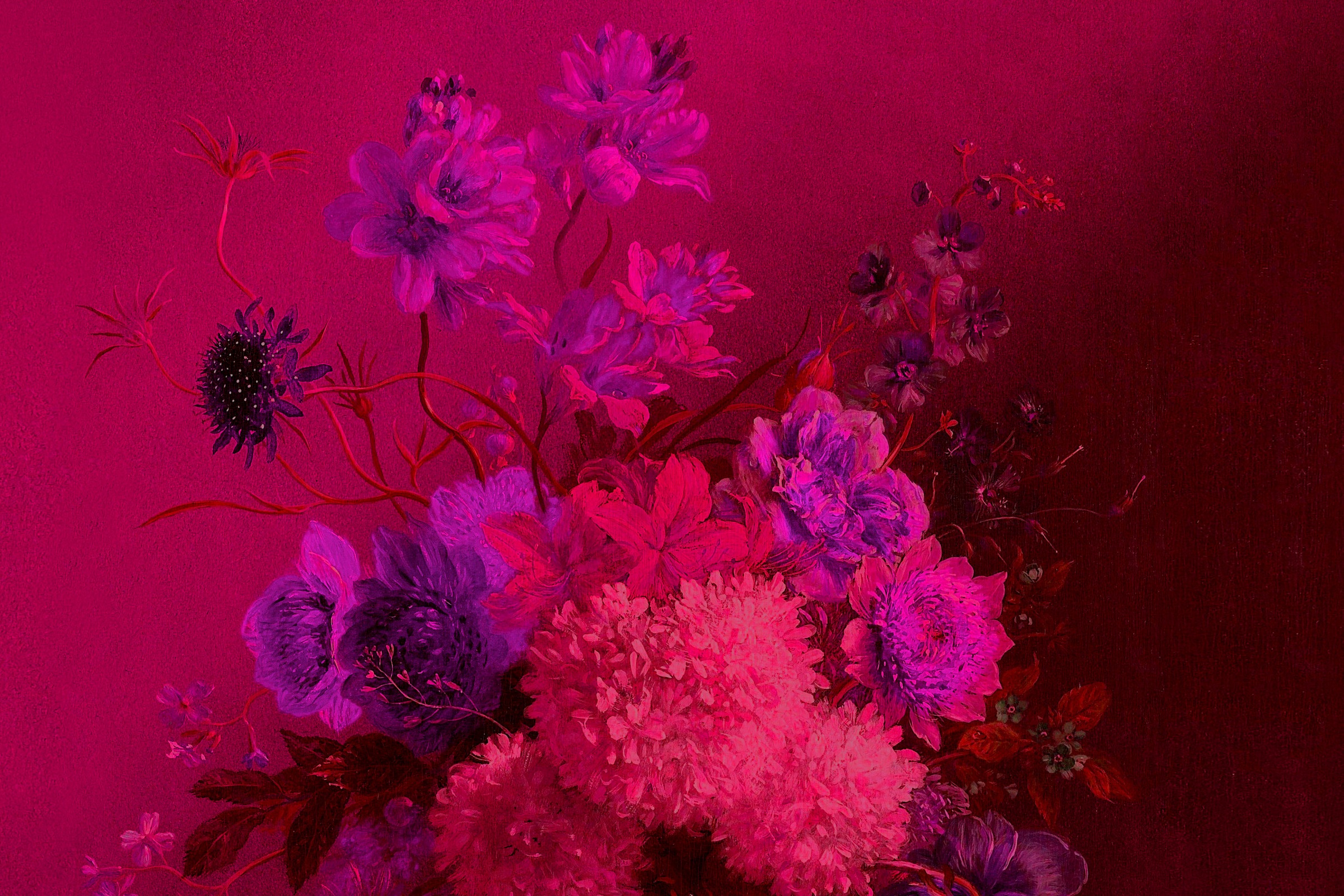 A.S. Création Leinwandbild »bouquet vibrant«, Kunst-Blumen-Kinder, (1 St.), Keilrahmen Bild Blumen-Strauß Floral Leinwand-Bild Wohnzimmer modern