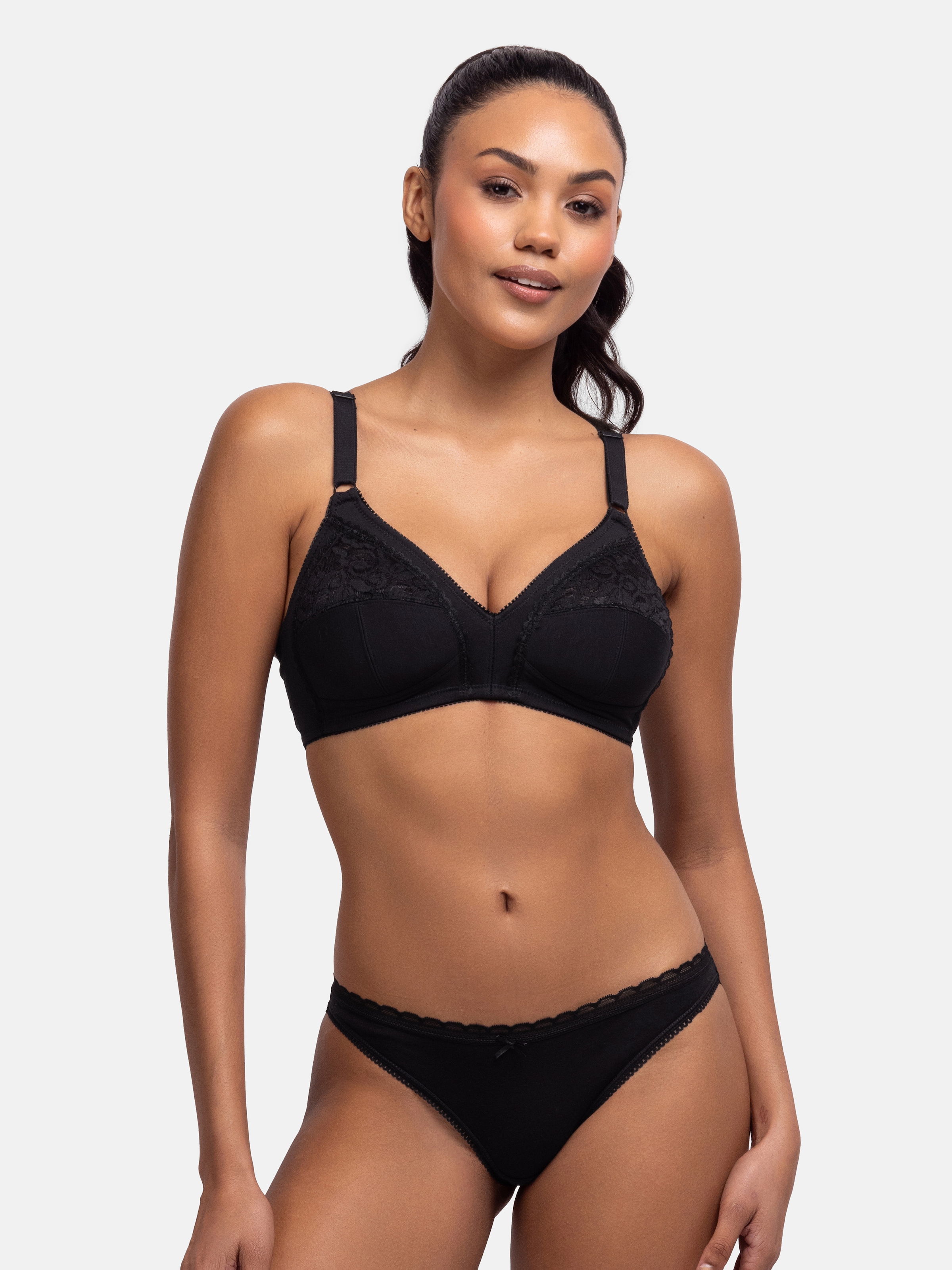 Dorina Slip »NAOMI-3PP«, (3er Pack), mit zarter Spitze verziert