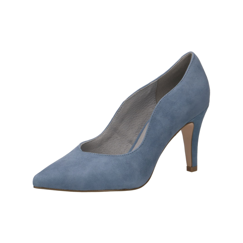 CAPRICE High-Heel-Pumps »Pumps Veloursleder« Blau 38 38 Verschluss: Schlupfschuh
