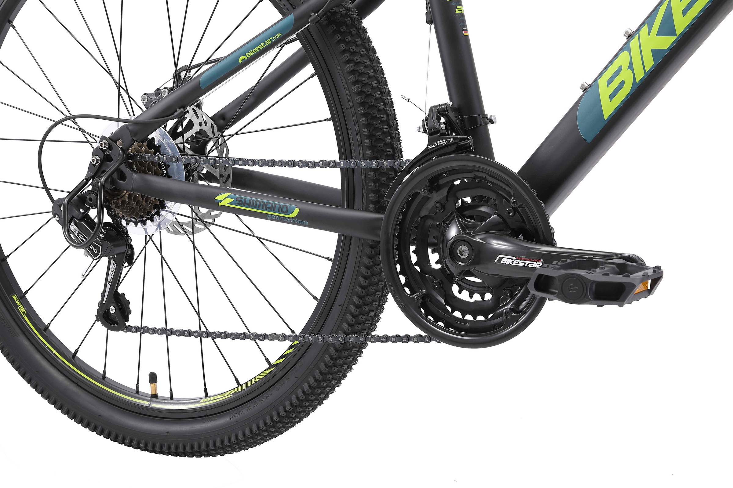 Bikestar Mountainbike 21 Gang Shimano RD-TY300 Schaltwerk Kettenschaltung für Damen und Herren, Kettenschaltung