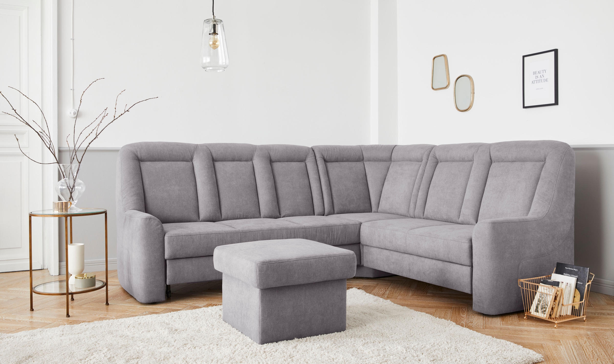 sit&more Ecksofa »Melissa L-Form«, klassisches Polsterprogramm, wahlweise B günstig online kaufen