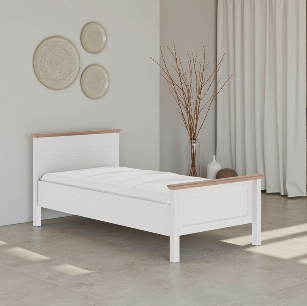 Inter Link Massivholzbett »Bett Maluno« Kiefer Massiv, ohne Lattenrost, 90/ günstig online kaufen