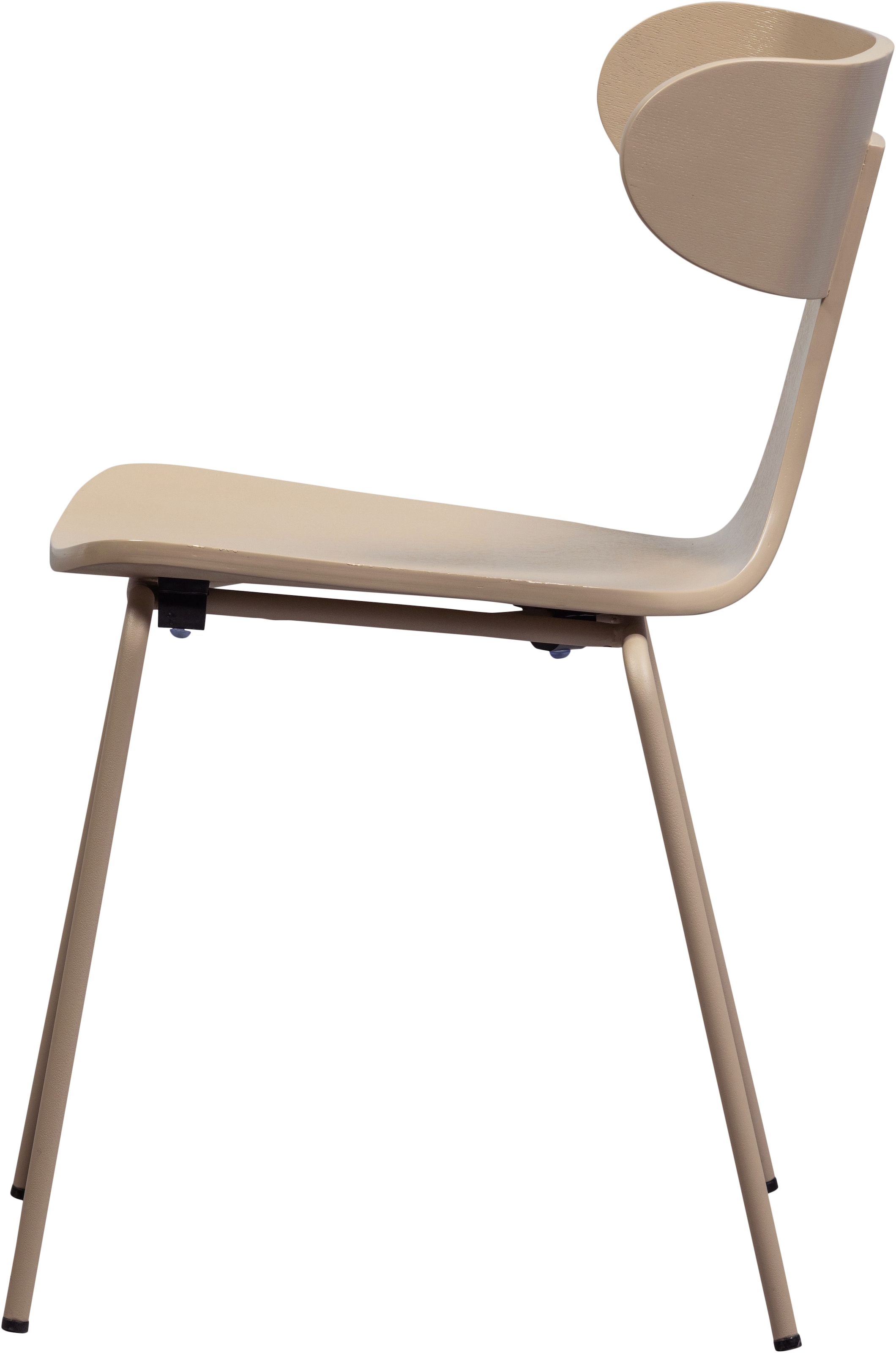 WOOOD Esszimmerstuhl »Form stapelbar und Eschenfurnier B 50 x T 52 x H 77,5 cm« (Set) 2 Stk.Tragkraft 120 kg, Sichtbare Maserung, schlanke Stahlgestell