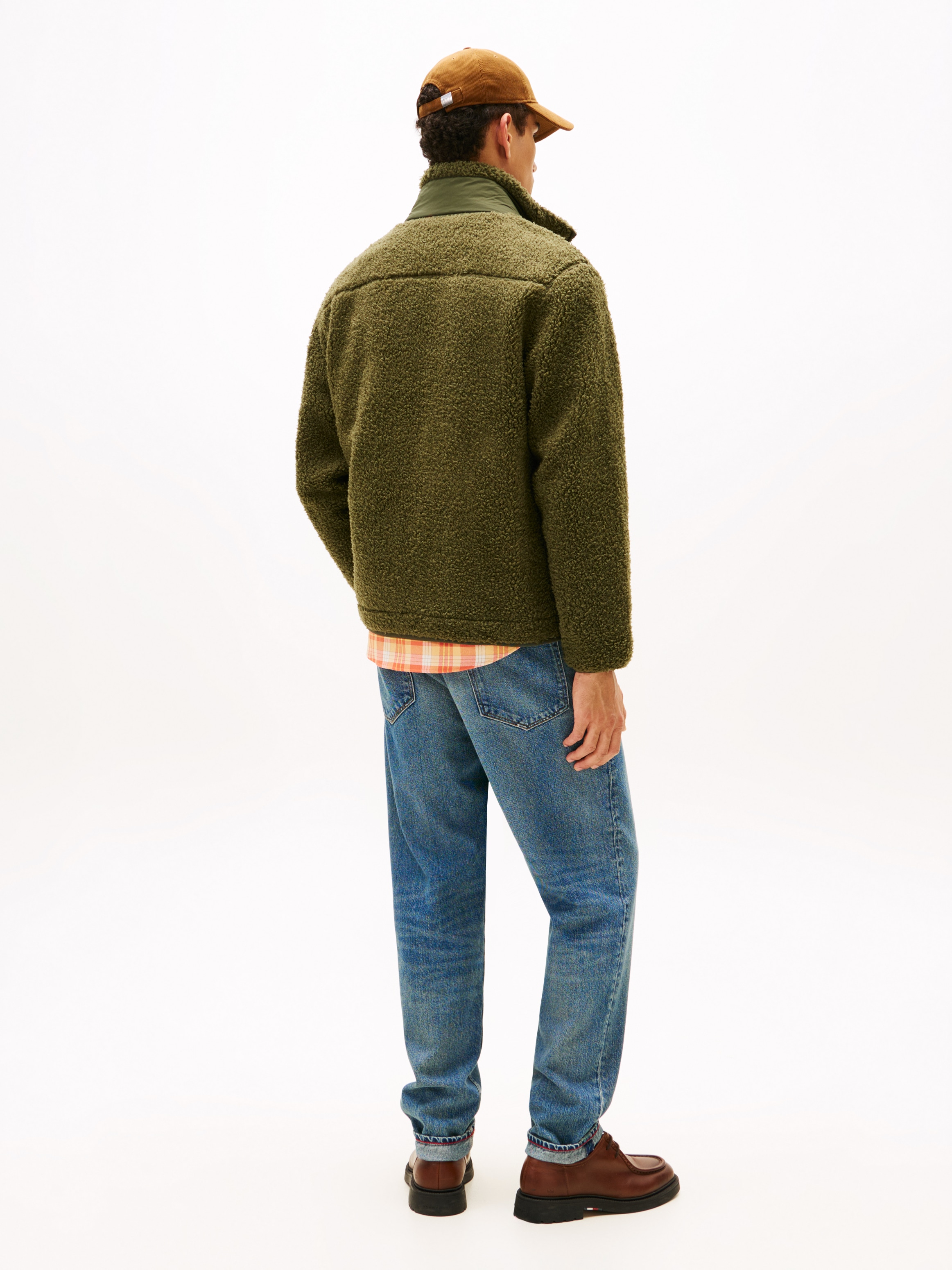 Tommy Hilfiger Sweatjacke »TEDDY FLEECE ZIP THROUGH« Übergangsjacke Herbstjacke Teddy Plüsch Soft Jacke