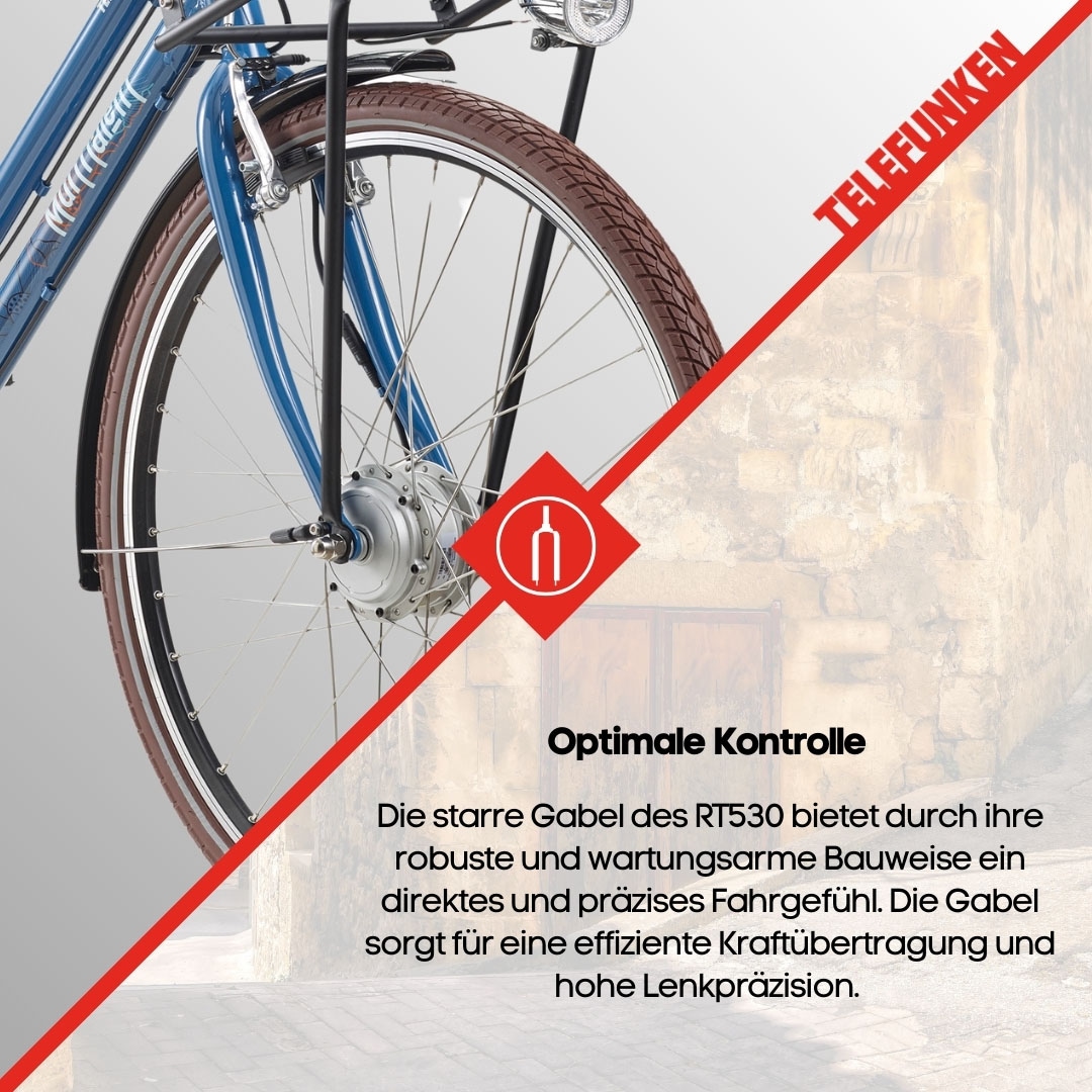 Telefunken E-Bike »Multitalent RT530«, 3 Gang, Shimano, Nexus, Frontmotor 250 W, Pedelec, Elektrofahrrad für Damen u. Herren