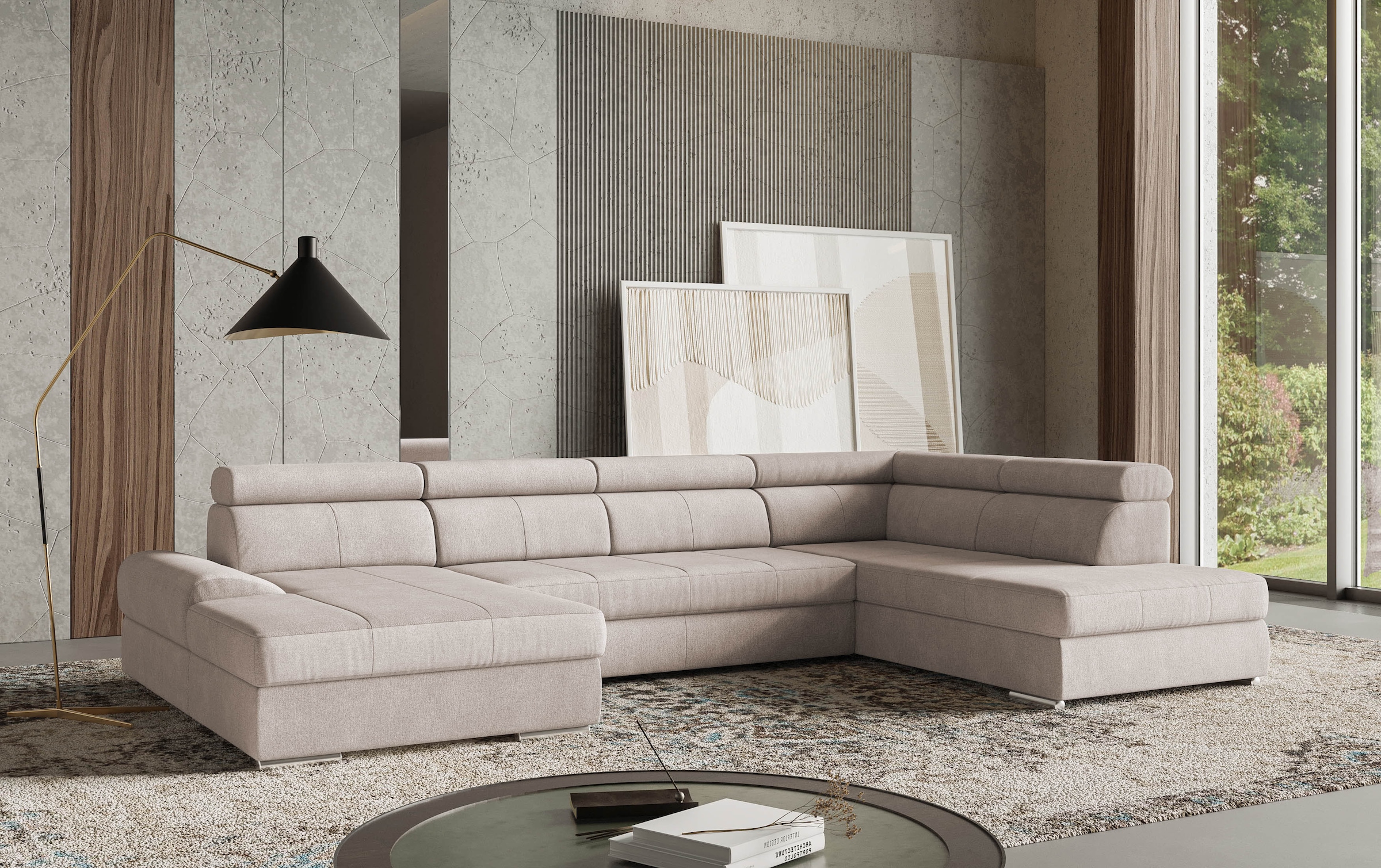 sit&more Wohnlandschaft »U-Form« mit verstellbaren Kopfteilen, wahlweise mi günstig online kaufen