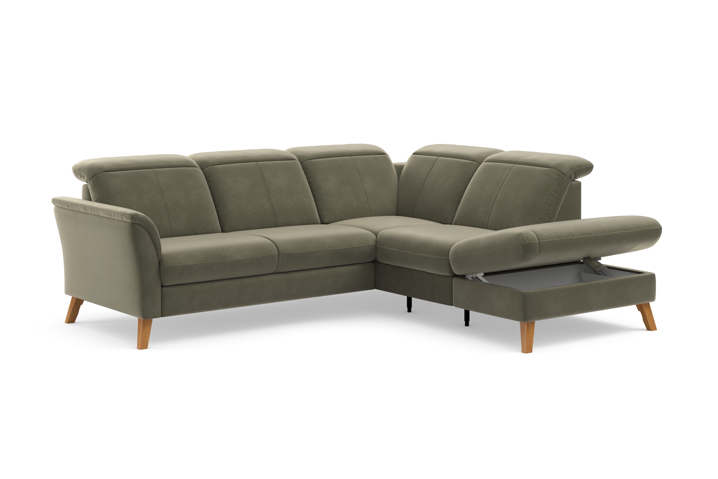 sit&more Ecksofa »Romero L-Form«, wahlweise mit oder ohne TV-Funktion, Bettfunktion, Bettkasten